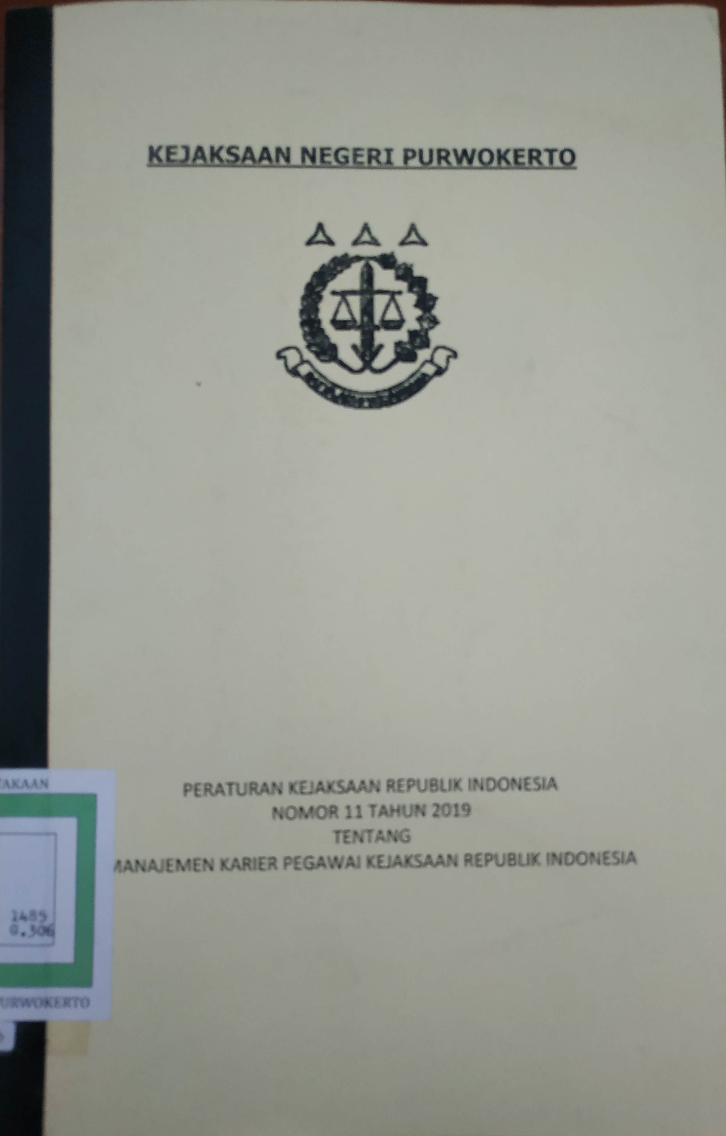 Cover Peraturan Kejaksaan RI No. 11 tahun 2019 tentang Managemen Karier Pegawai Kejaksaan RI