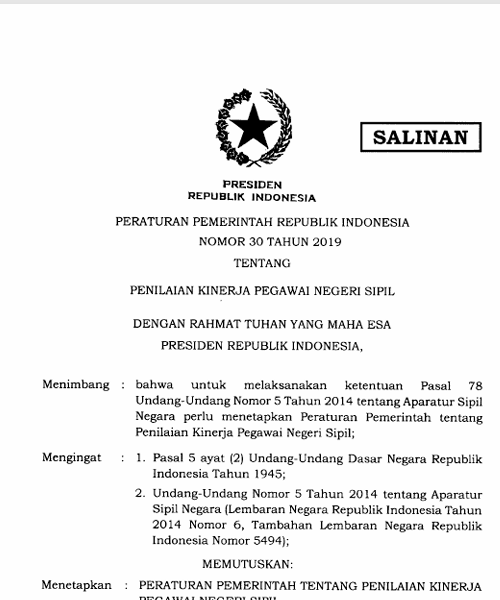 Cover Penilaian Kinerja Pegawai Negeri Sipil