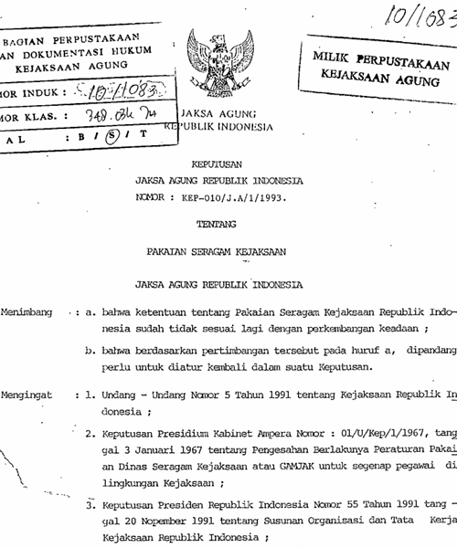 Cover PAKAIAN SERAGAM KEJAKSAAN