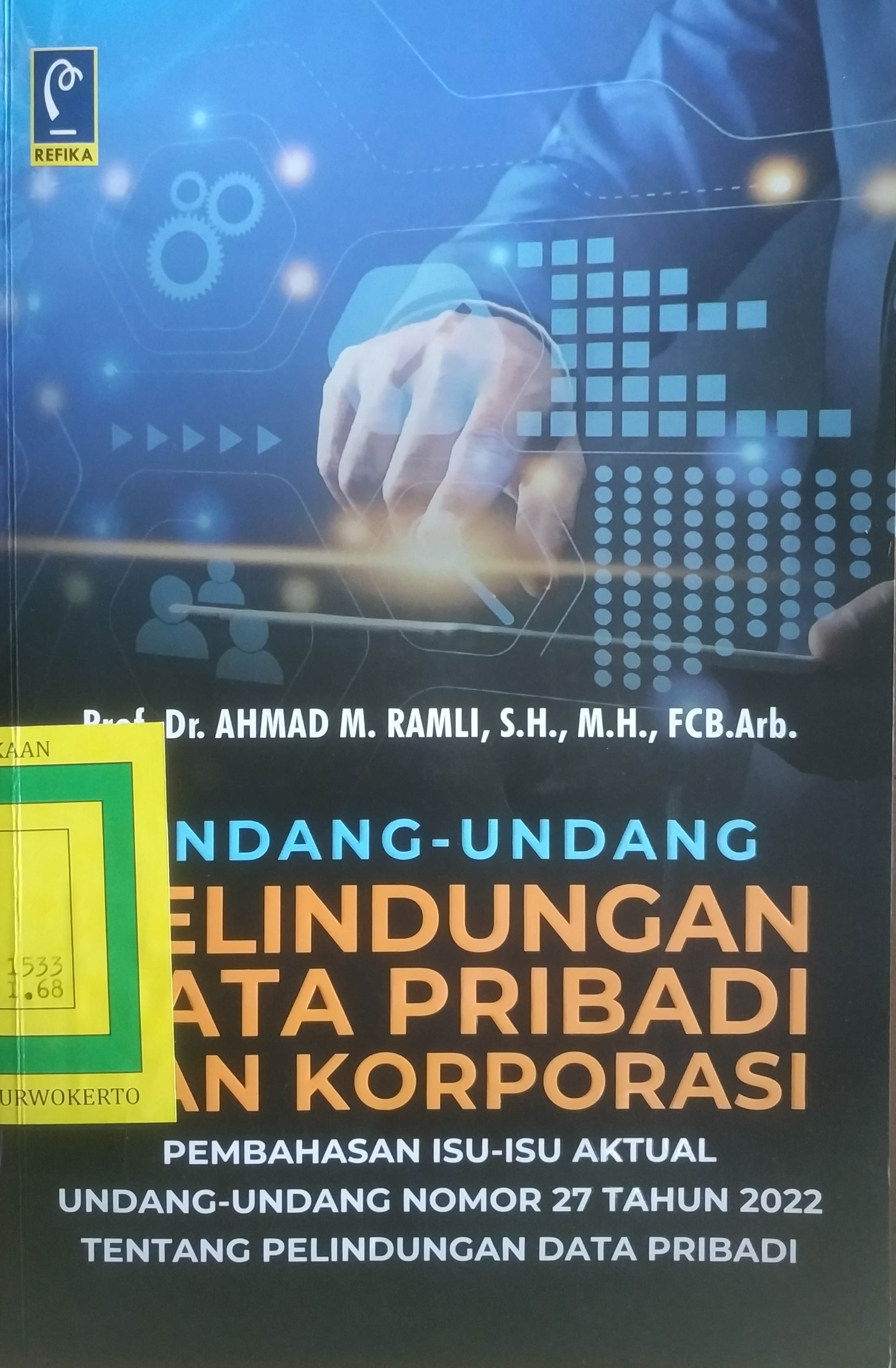 Cover Undang-Undang Perlindungan Data Pribadi dan Koorporasi 