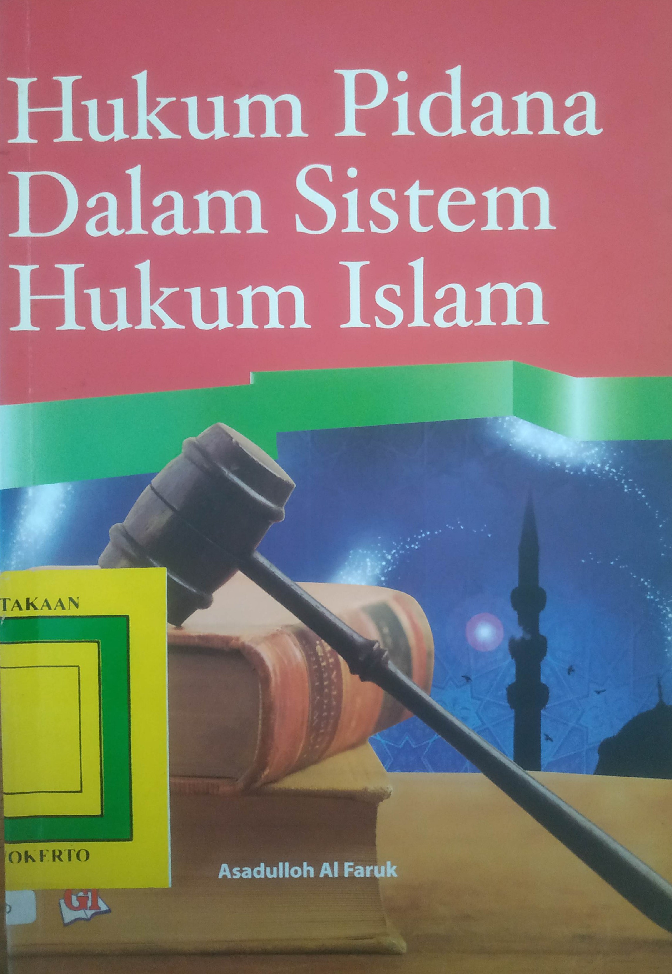 Cover Hukum Pidana dalam Sistim Hukum Islam
