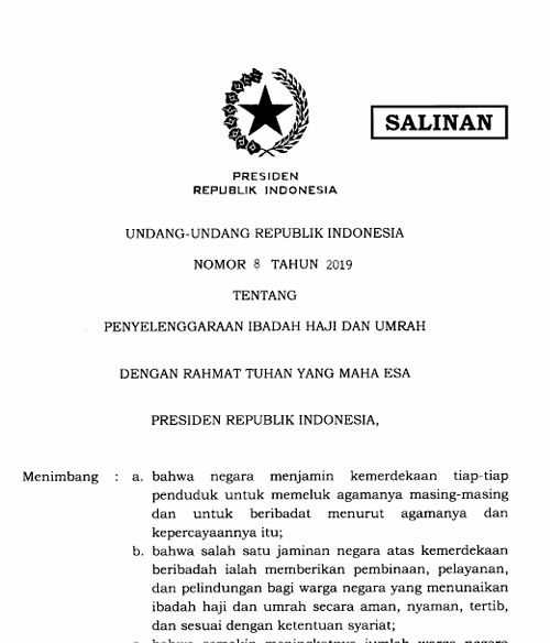 Cover Penyelenggaraan Ibadah Haji dan Umrah