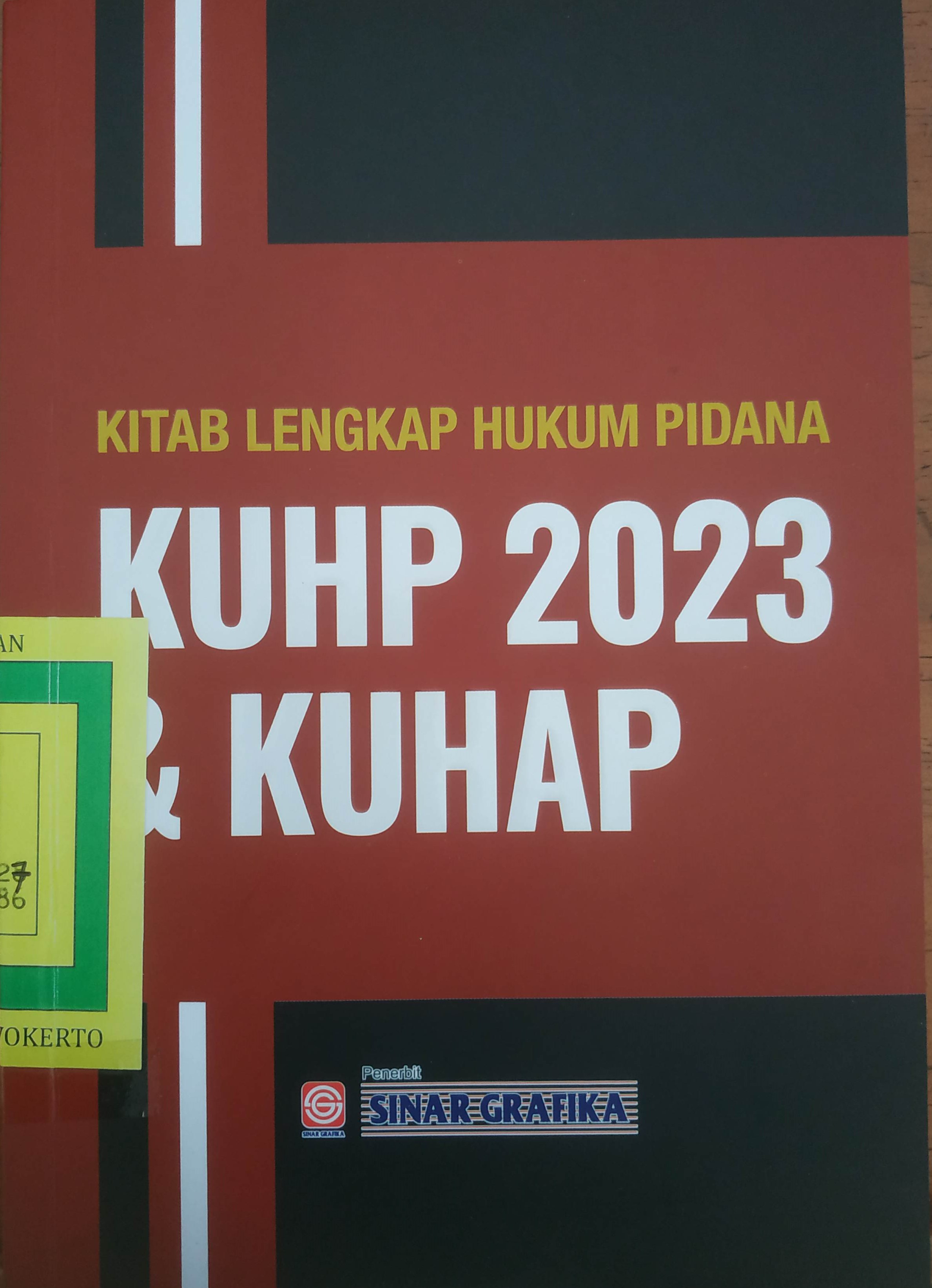 Cover Kitab Lengkap Hukum Pidana KUHP 2023 dan KUHAP