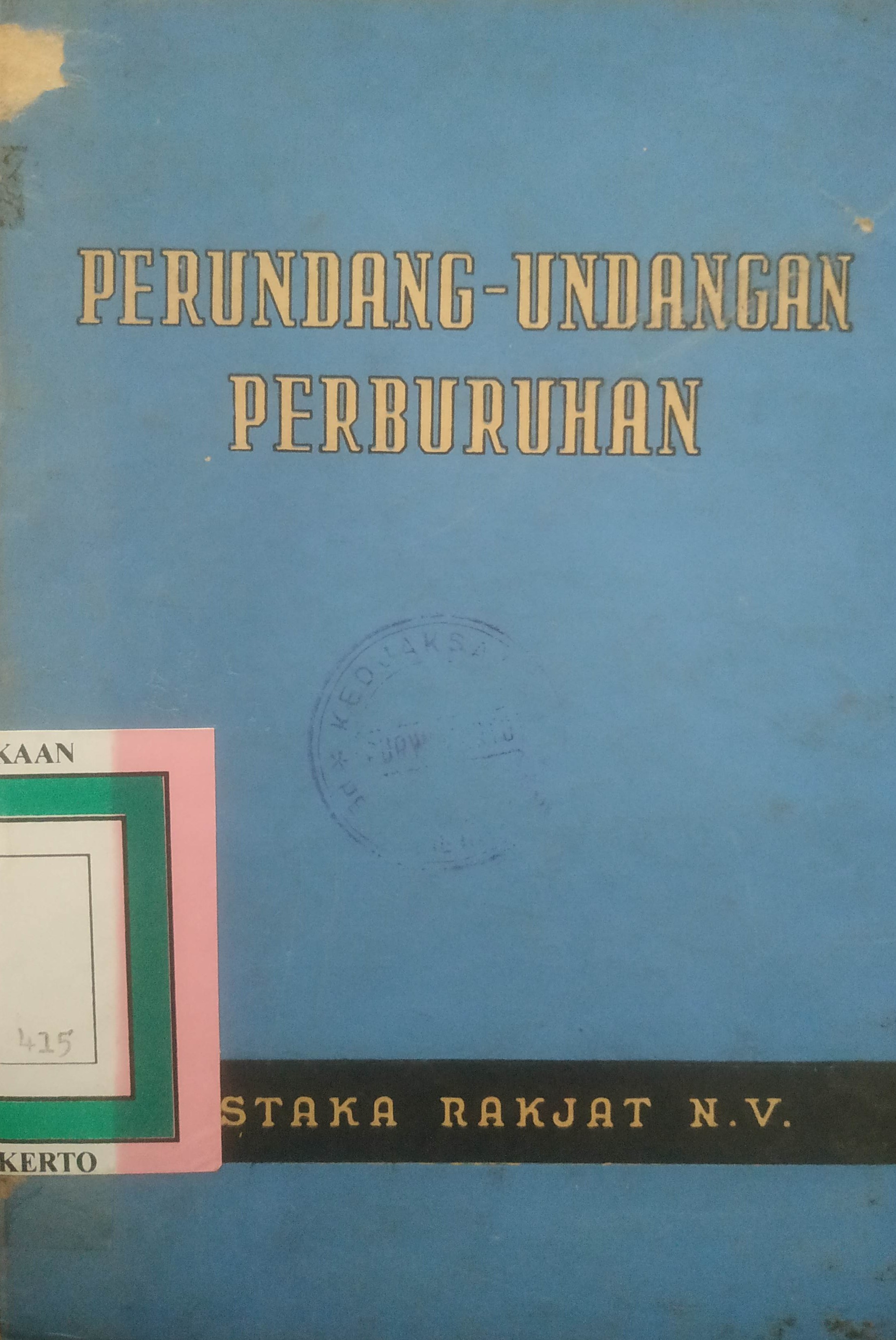 Cover Perundang-undangan Perburuhan