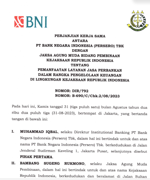 Cover  PEMANFAATAN LAYANAN JASA PERBANKAN DALAM RANGKA PENGELOLAAN KEUANGAN DI LINGKUNGAN KEJAKSAAN REPUBLIK INDONESIA