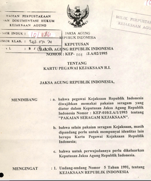 Cover KARTU PEGAWAI KEJAKSAAN RI