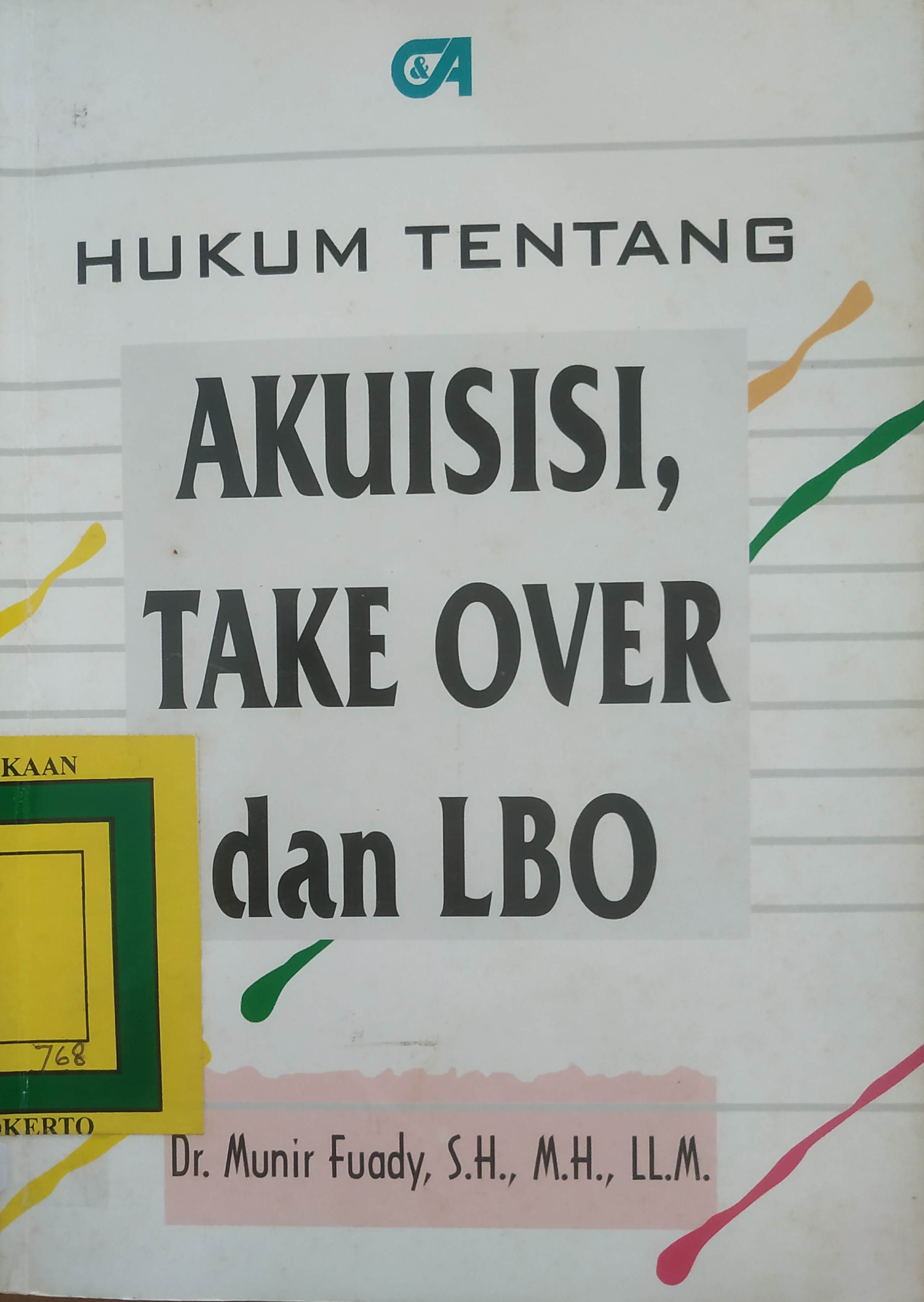Cover Hukum Rentang Akuisisi, Take Over dan LBO