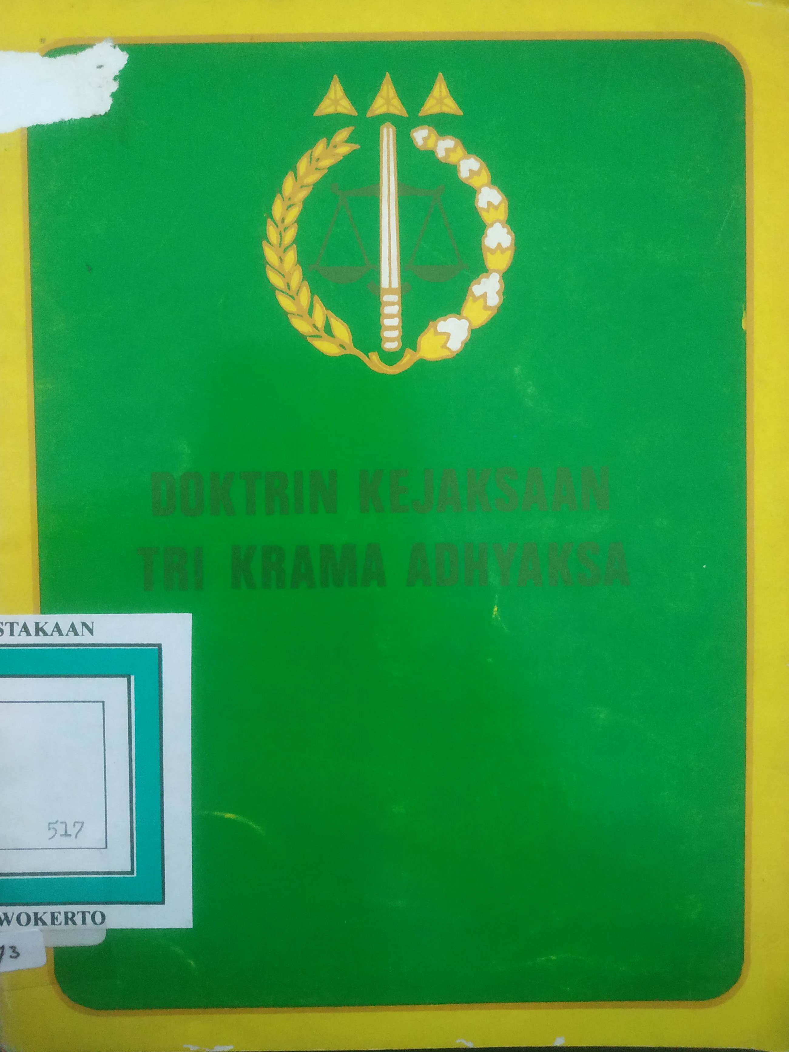 Cover Doktrin Kejaksaan Tri Krama Adhyaksa/Kejakgung R.I.