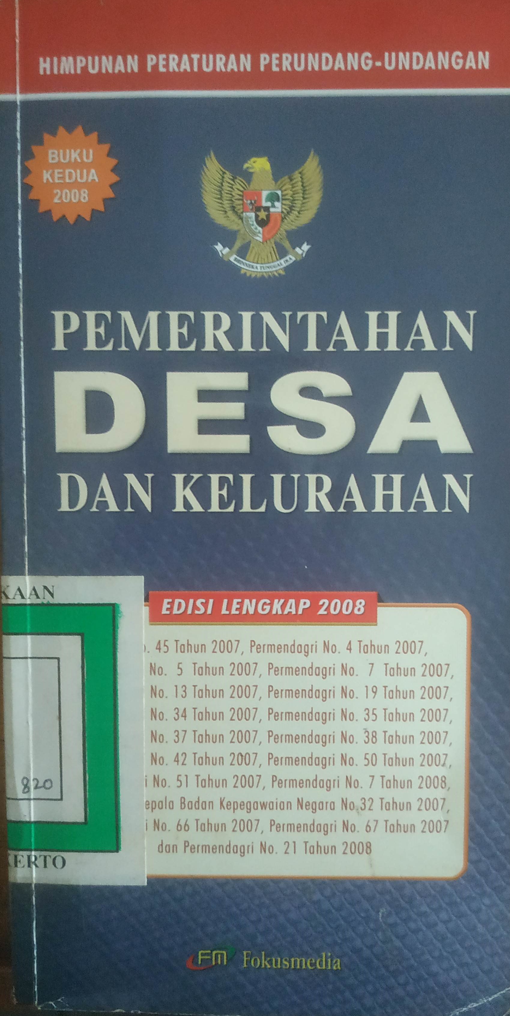 Cover Himpunan Peraturan Perundang undangan Pemerintahan Desa dan Kelurahan