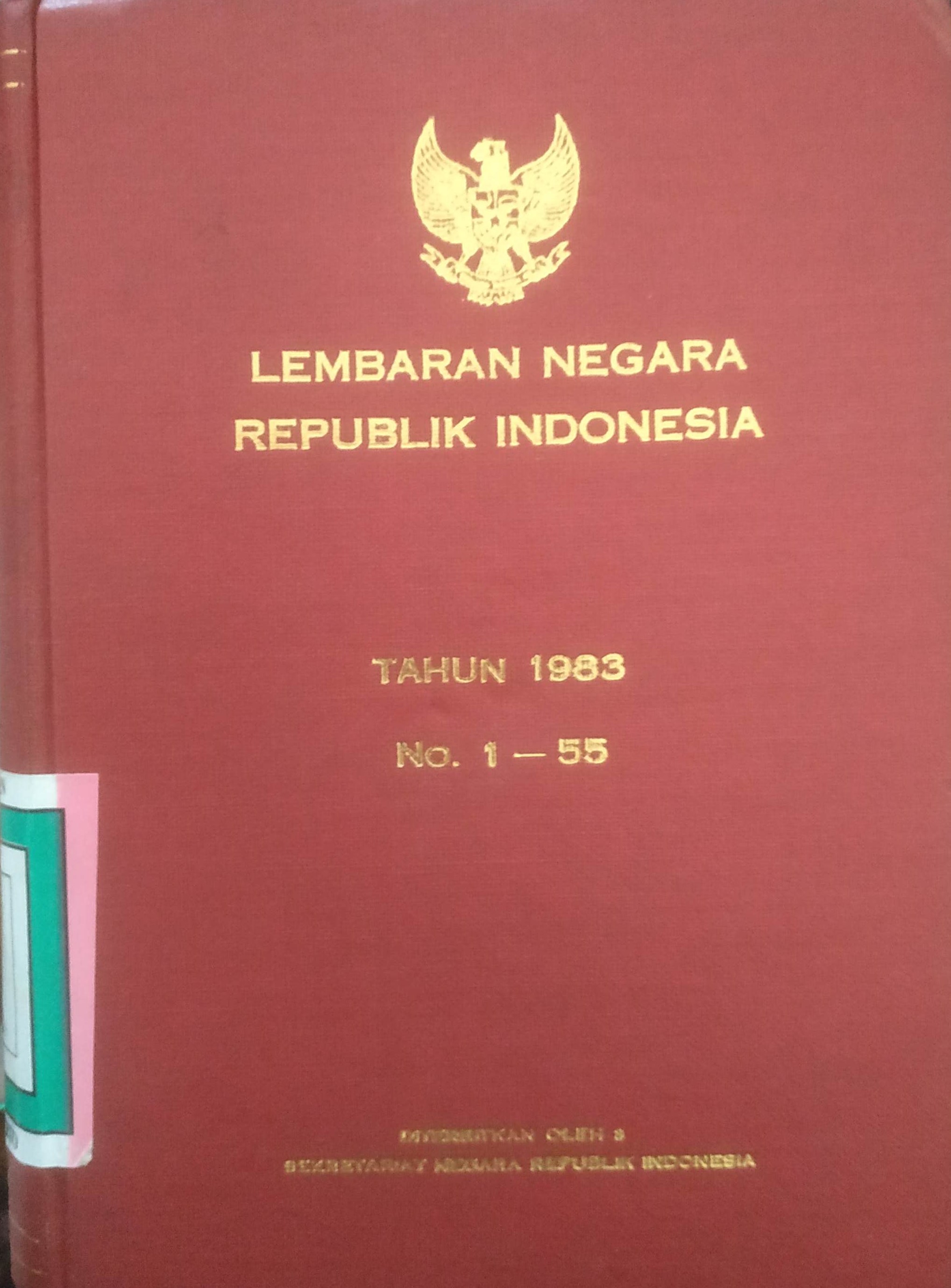 Cover Lembaran Negara Republik Indonesia Tahun 1983 No. 1-55