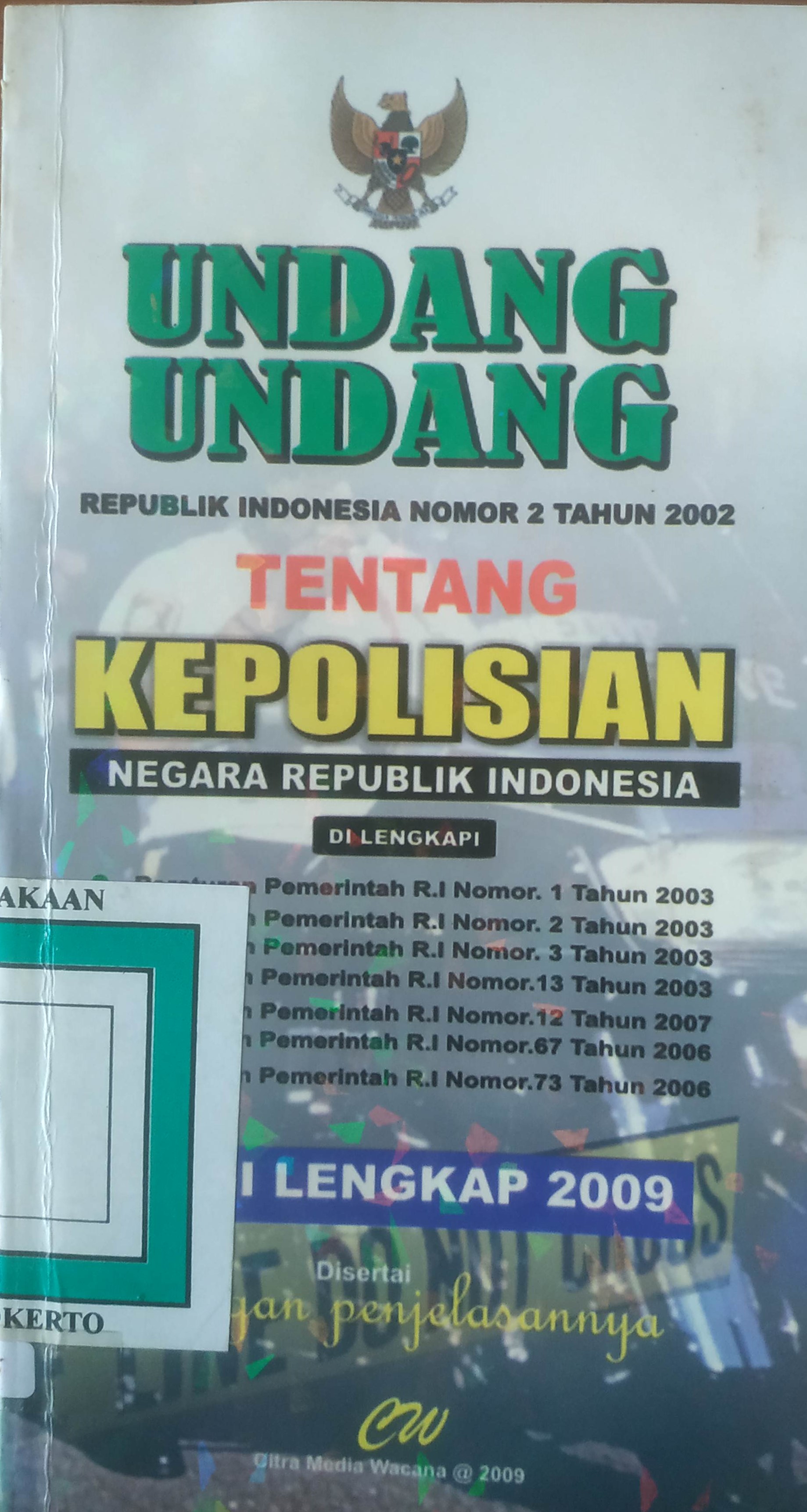 Cover UURI No. 2 tahun 2002 tentang Kepolisian RI