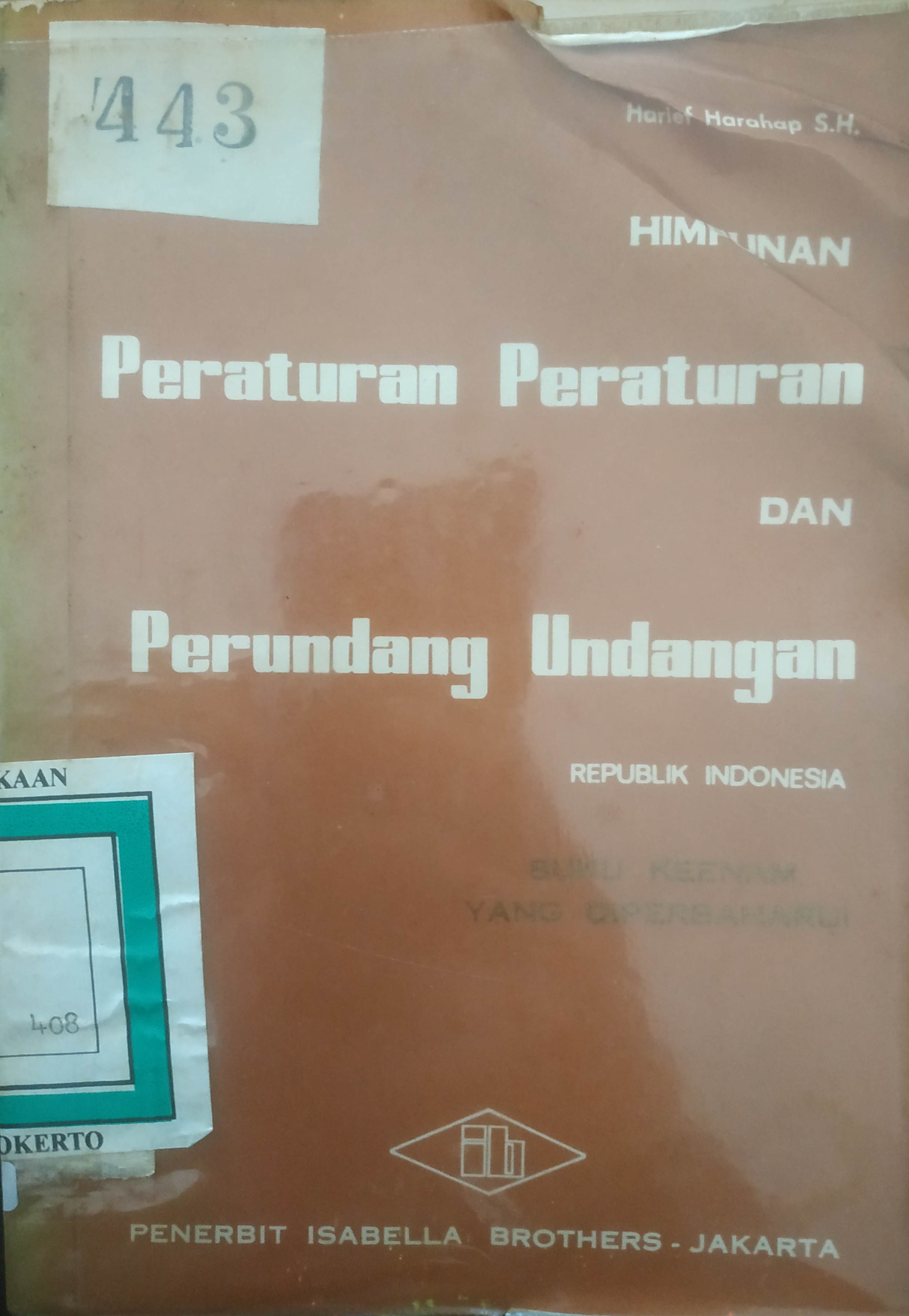 Cover Himpunan Peraturan-Peraturan dan Perundang-undangan Republik Indonesia Buku VI