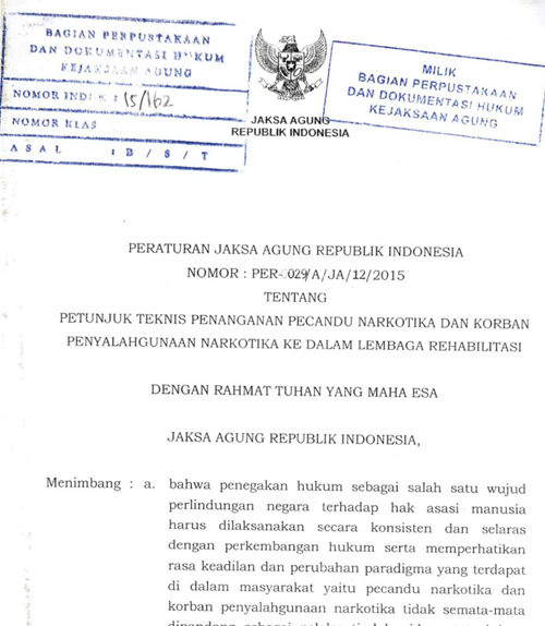 Cover PETUNJUK TEKNIS PENANGANAN PECANDU NARKOTIKA DAN KORBAN PENYALAHGUNAAN NARKOTIKA KE DALAM LEMBAGA REHABILITASI