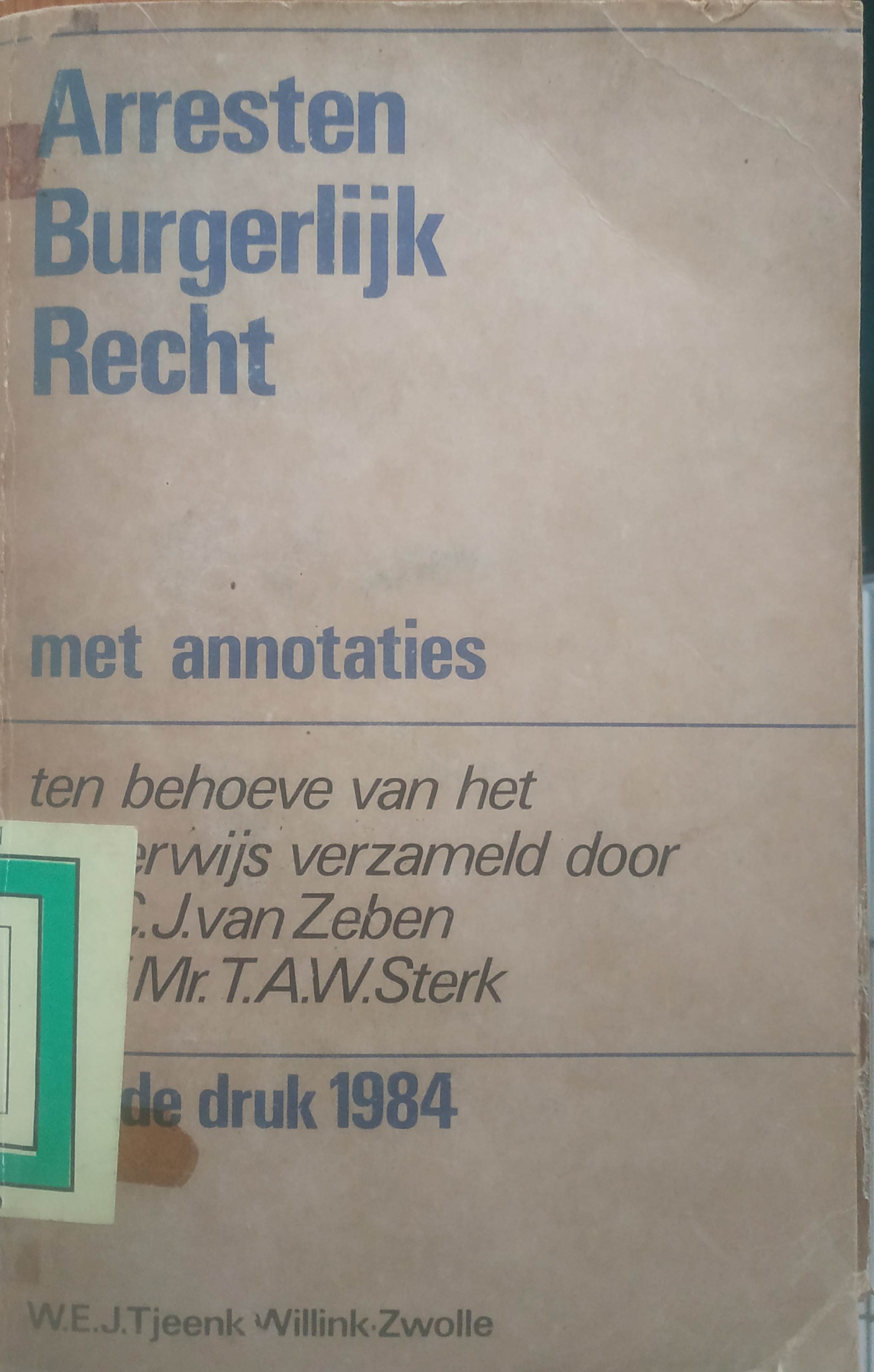 Cover Arresten burgerlijk recht NJ 1973,315