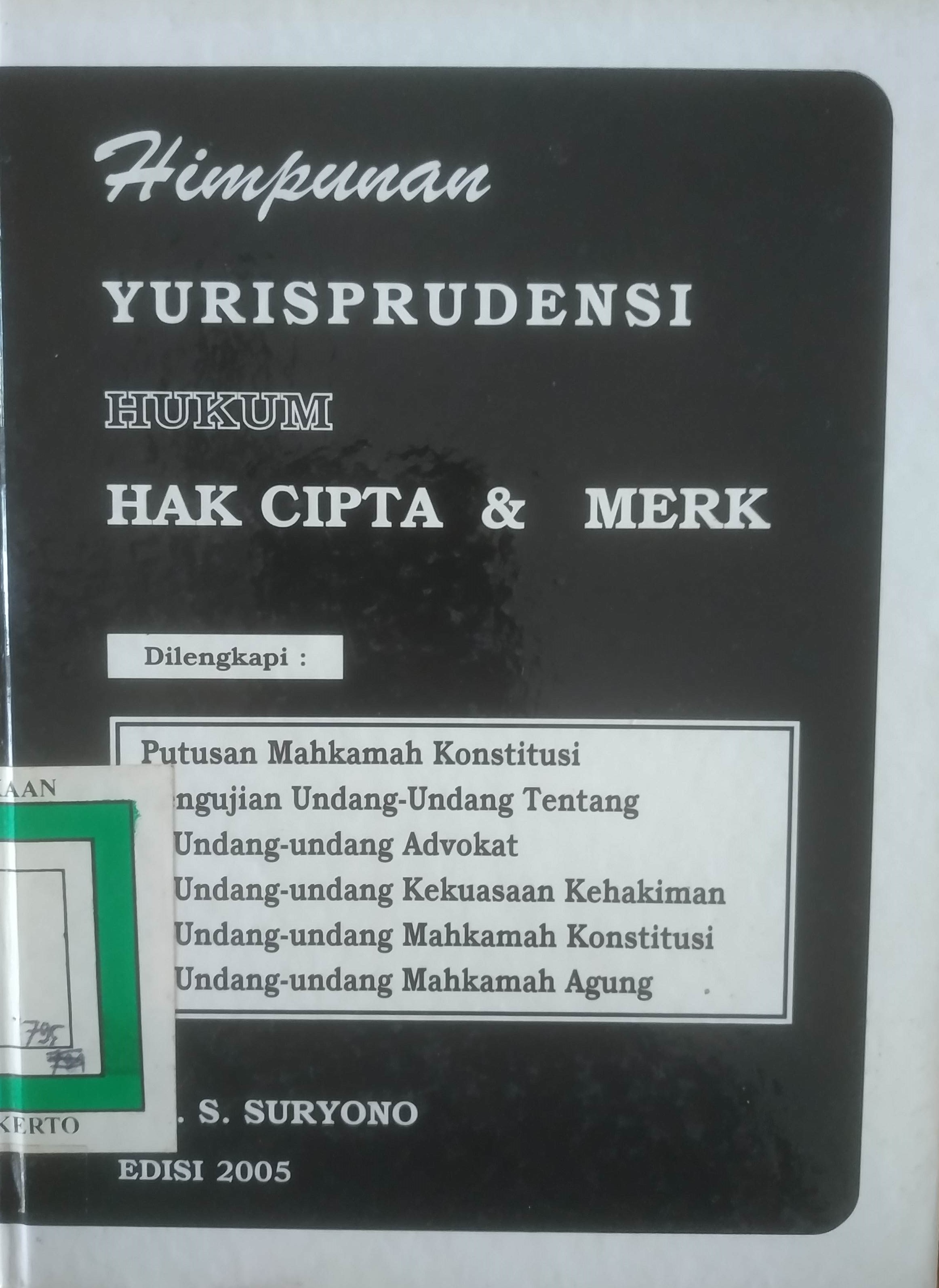 Cover Himpunan Yurisprudensi Hukum Hak Cipta dan Merk