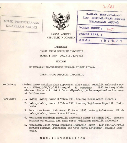 Cover PELAKSANAAN ADMINISTRASI PERKARA TINDAK PIDANA