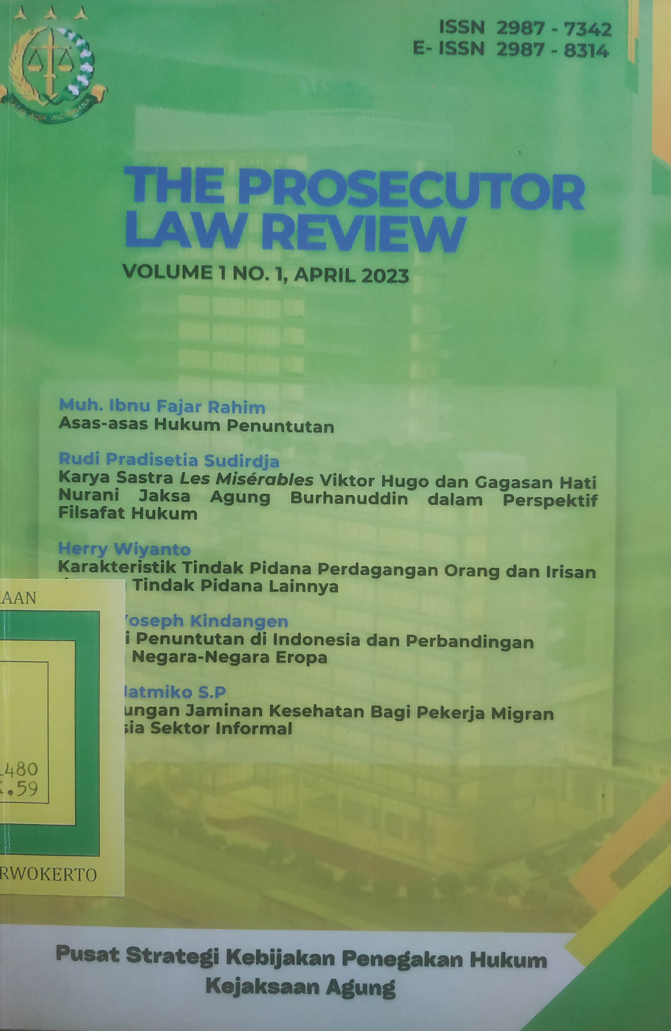 Cover The Prosecutor Law Review