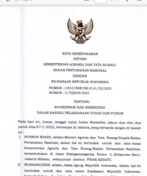 Cover KOORDINASI DAN KERJA SAMA DALAM FUNGSI DALAM PELAKSANAAN TUGAS DAN FUNGSI_BPN