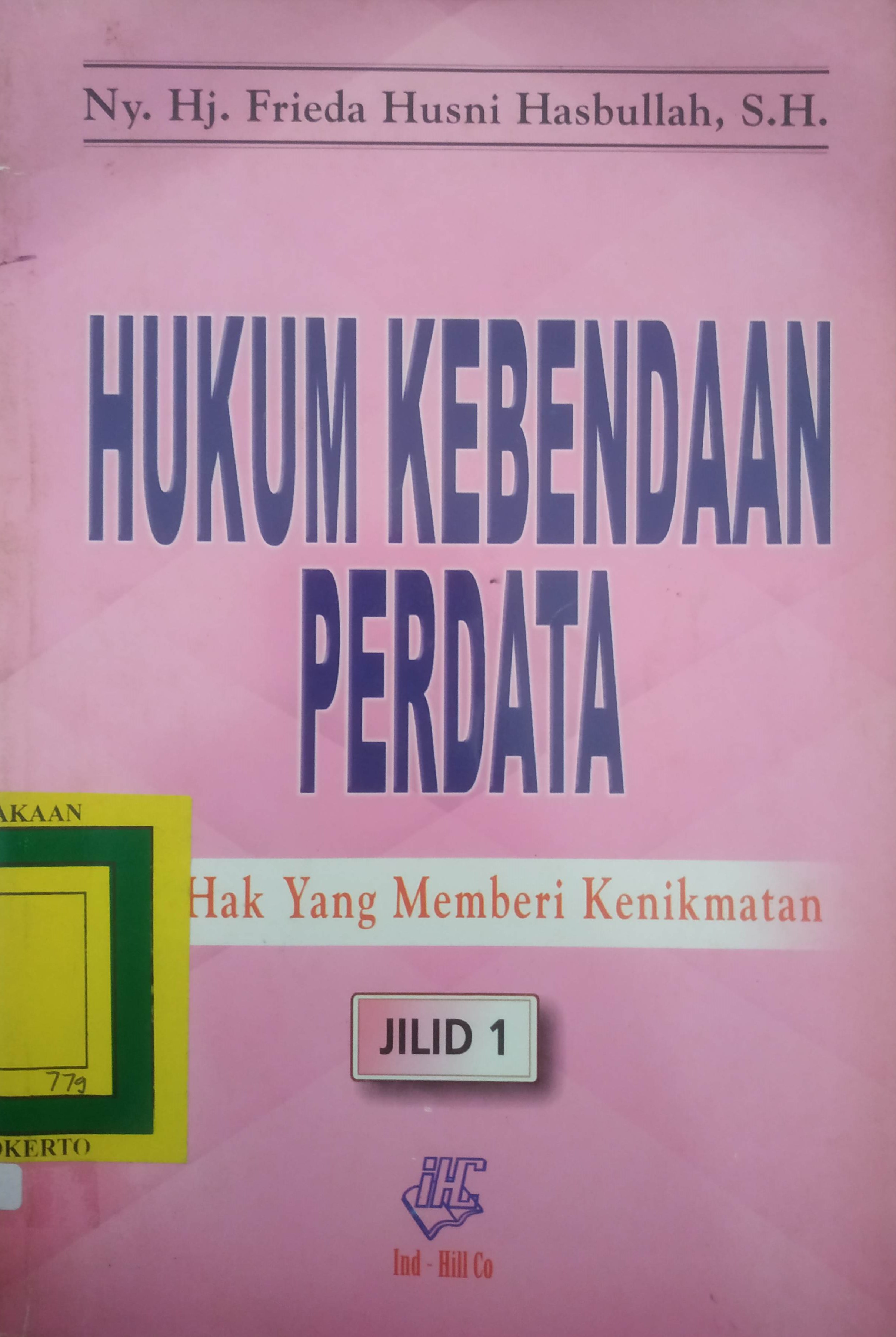 Cover Hukum kebendaan Perdata (Hak-Hak yang Memberi Kenikmatan)