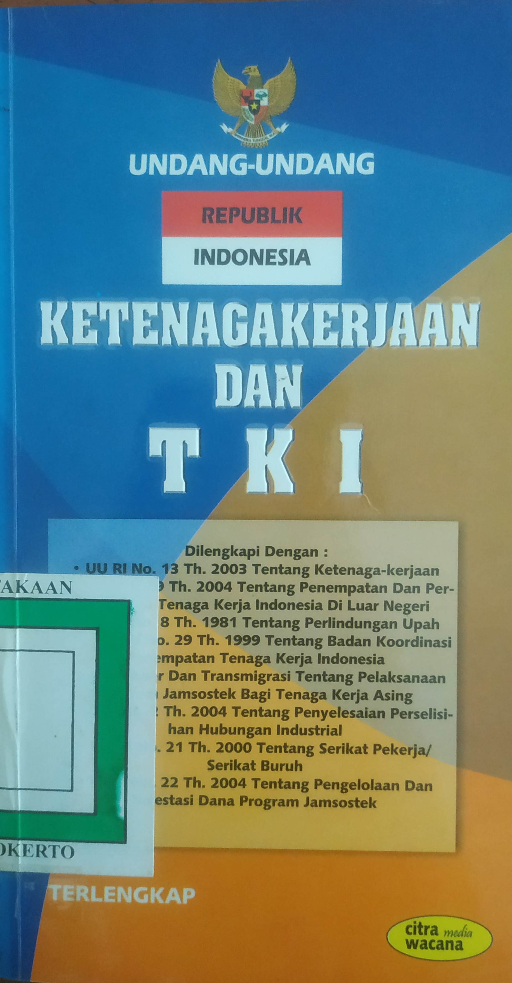 Cover UURI Ketenagakerjaan dan TKI