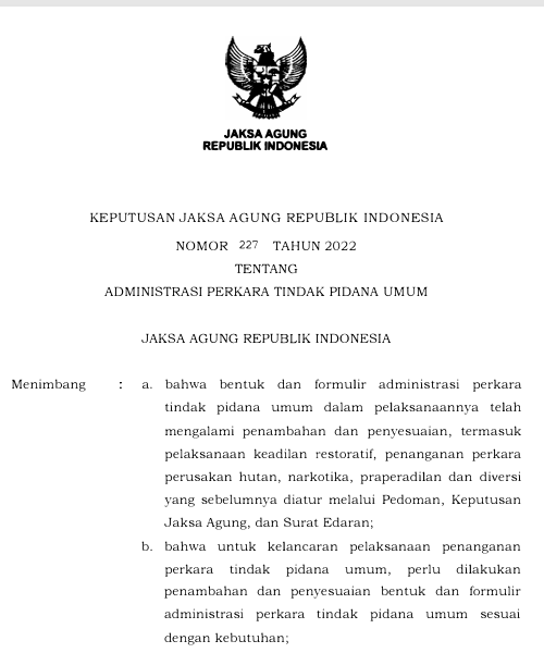 Cover ADMINISTRASI PERKARA TINDAK PIDANA UMUM