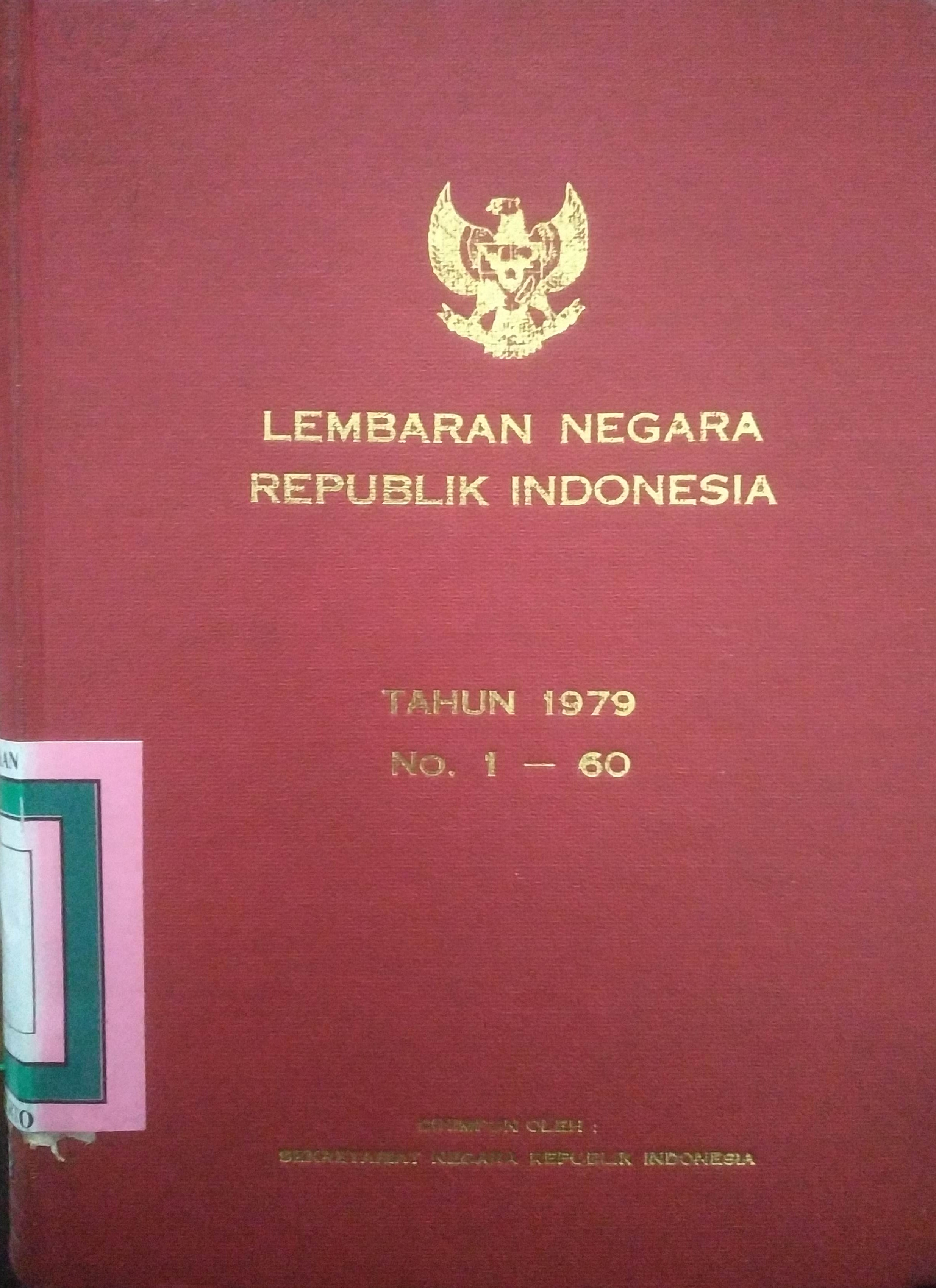 Cover Lembaran Negara Republik Indonesia Tahun 1979 No. 1-60