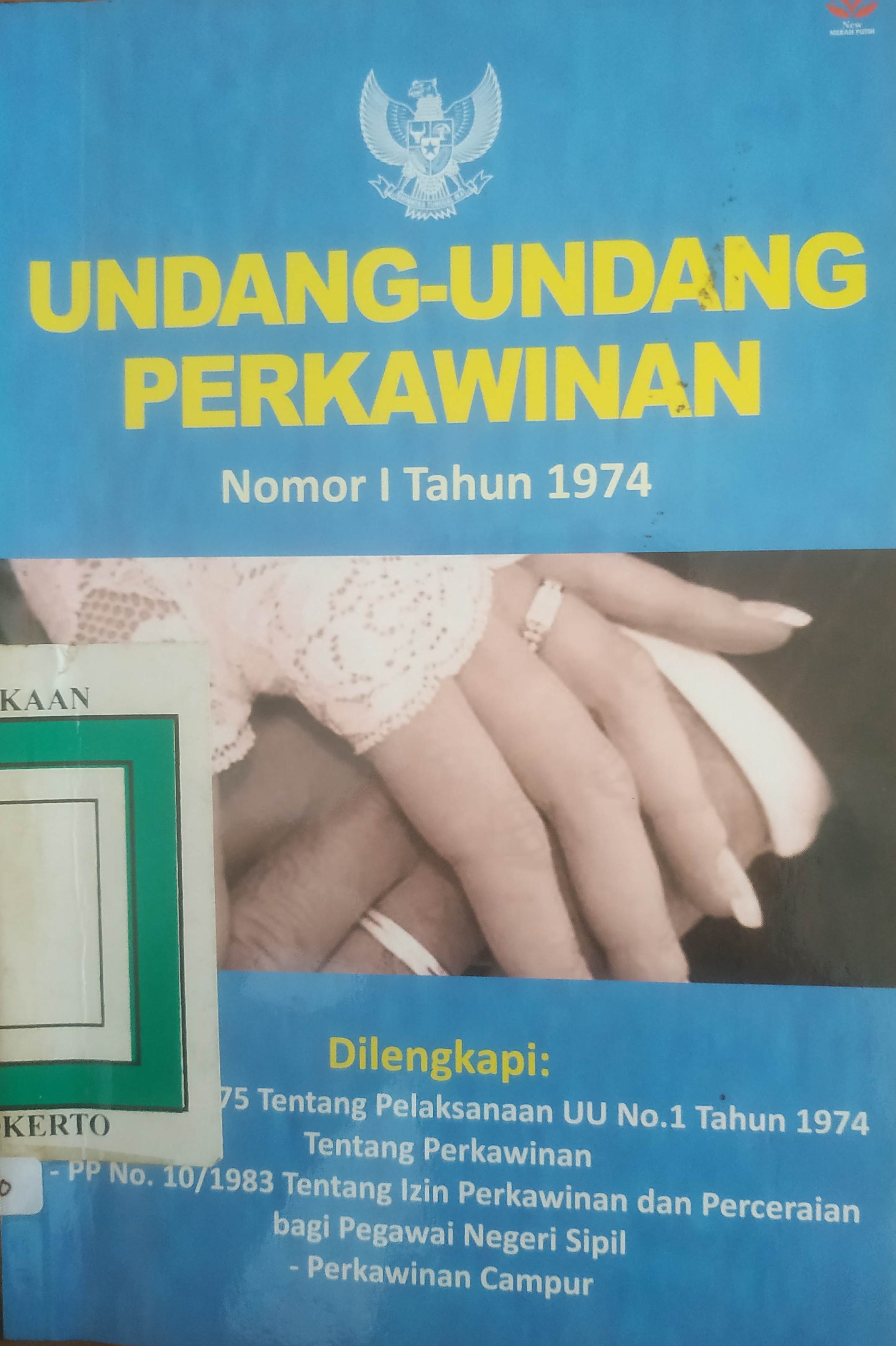 Cover Undang-undang Perkawinan No.1 tahun.1974