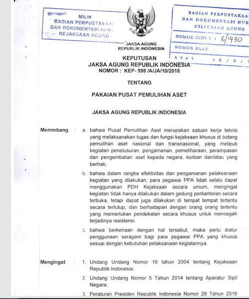 Cover PAKAIAN PUSAT PEMULIHAN ASET