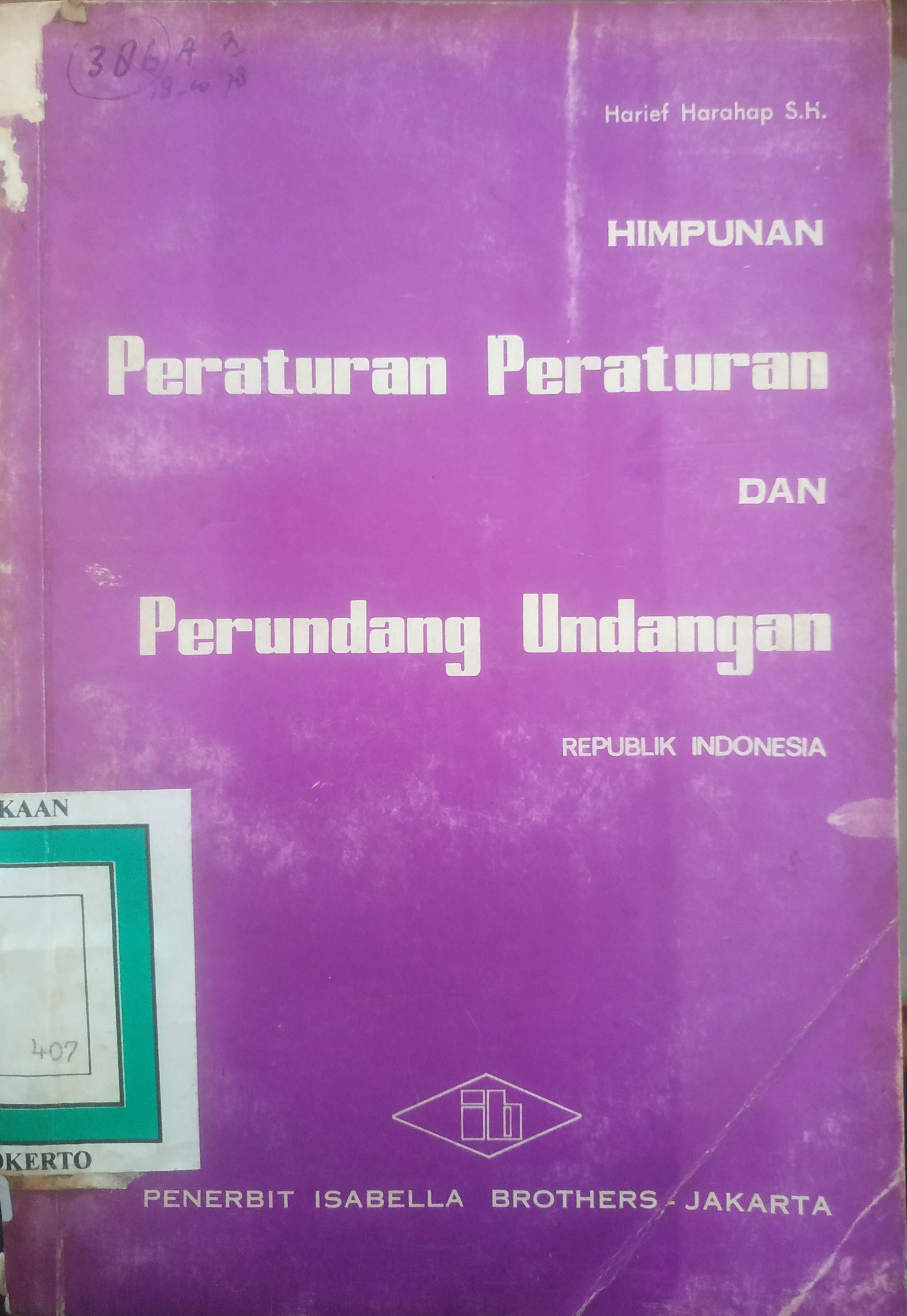 Cover Himpunan Peraturan-Peraturan dan Perundang-undangan Republik Indonesia Buku ke V