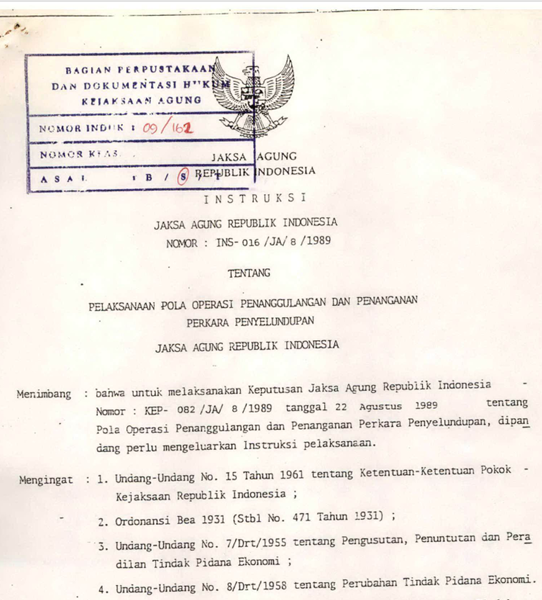 Cover PELAKSANAAN POLA OPERASI PENANGULANGGAN DAN PENANGANAN PERKARA PENYELUNDUPAN