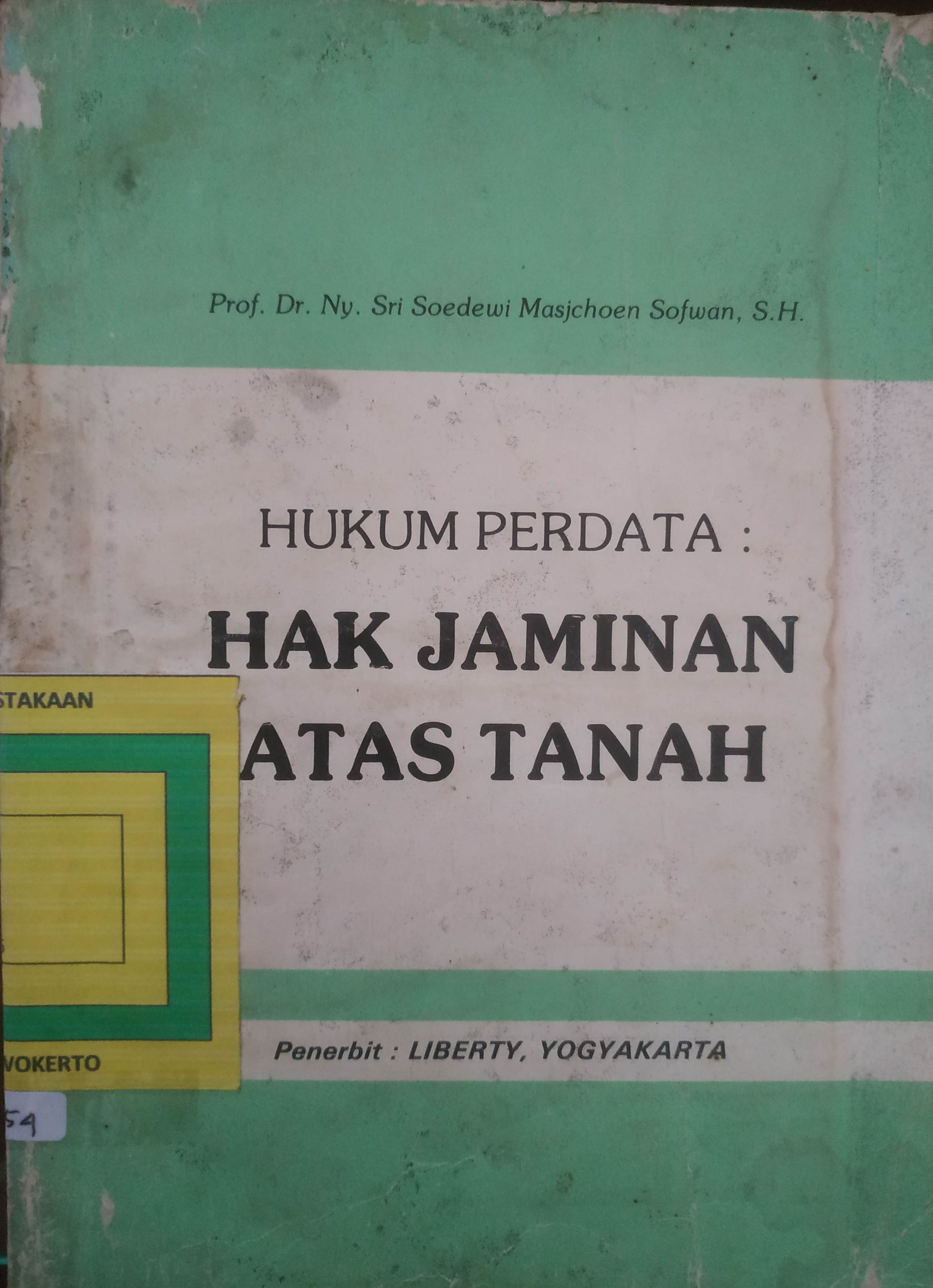 Cover Hukum Perdata: 
Hak Jaminan Atas Tanah