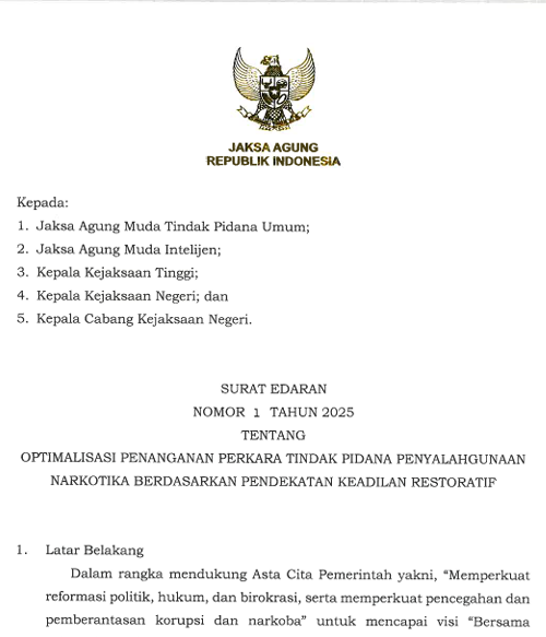 Cover OPTIMALISASI PENANGANAN PERKARA TINDAK PIDANA PENYALAHGUNAAN NARKOTIKA BERDASARKAN PENDEKATAN KEADILAN RESTORATIF