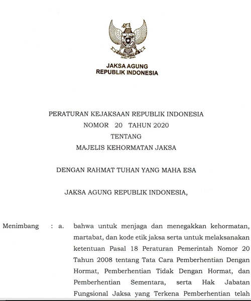 Cover Majelis Kehormatan Jaksa