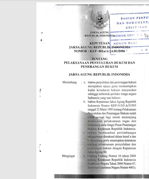 Cover PELAKSANAAN PENYULUHAN HUKUM DAN PENERANGAN HUKUM