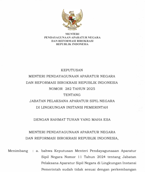 Cover Jabatan Pelaksana Aparatur Sipil Negara di Lingkungan Instansi Pemerintah