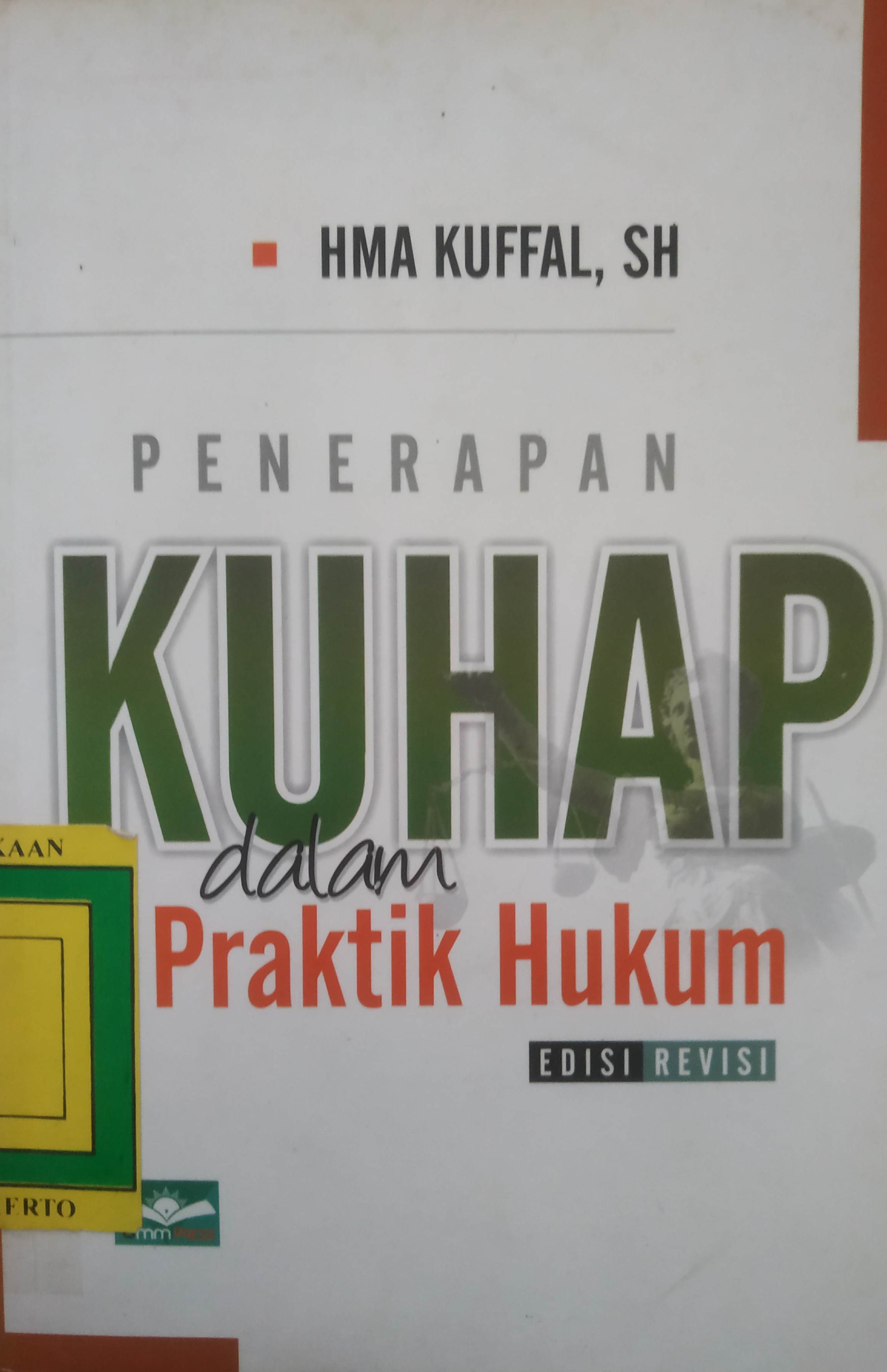 Cover Penerapan KUHAP Dalam Praktik Hukum