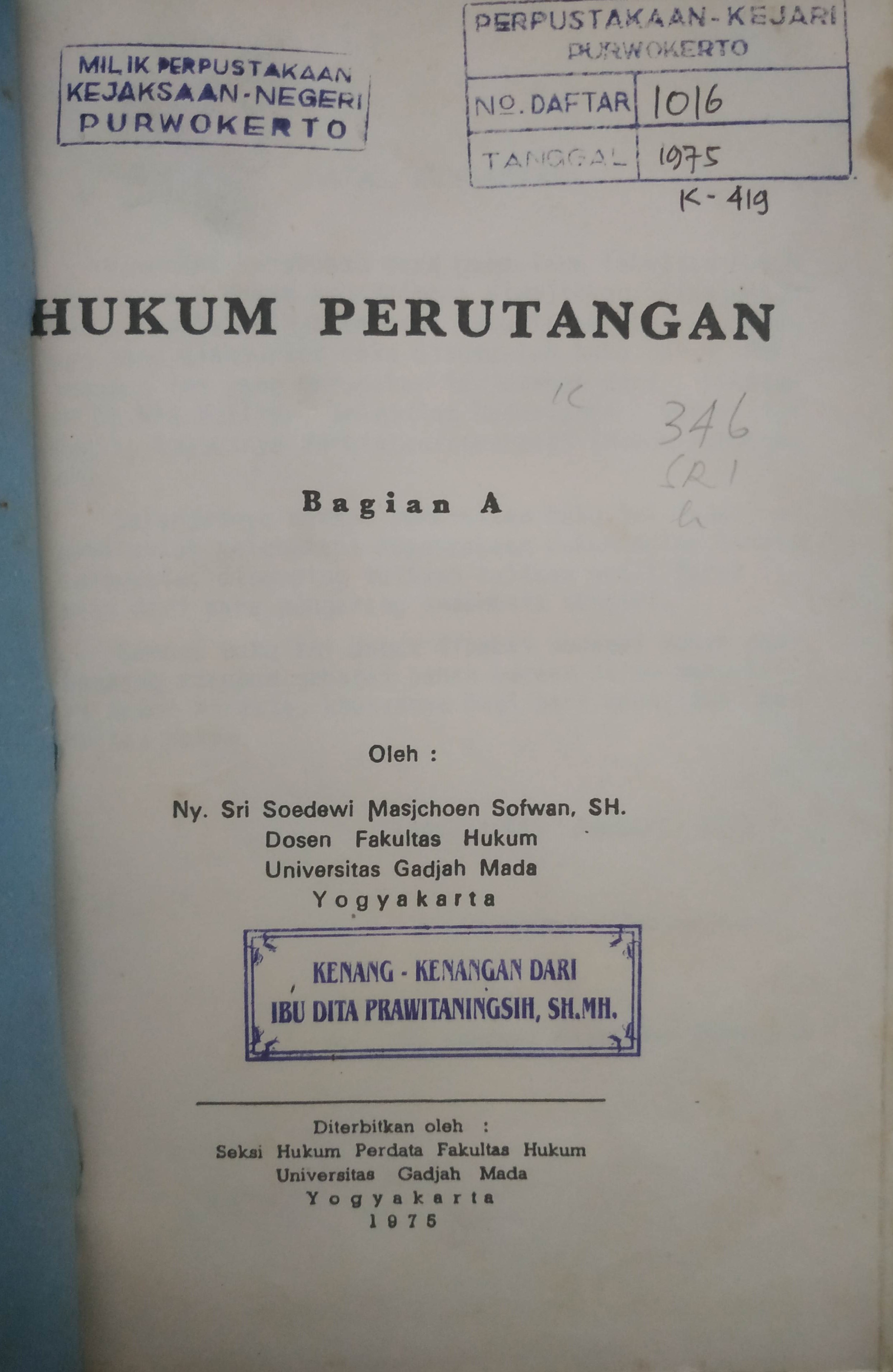 Cover Hukum Perutangan 