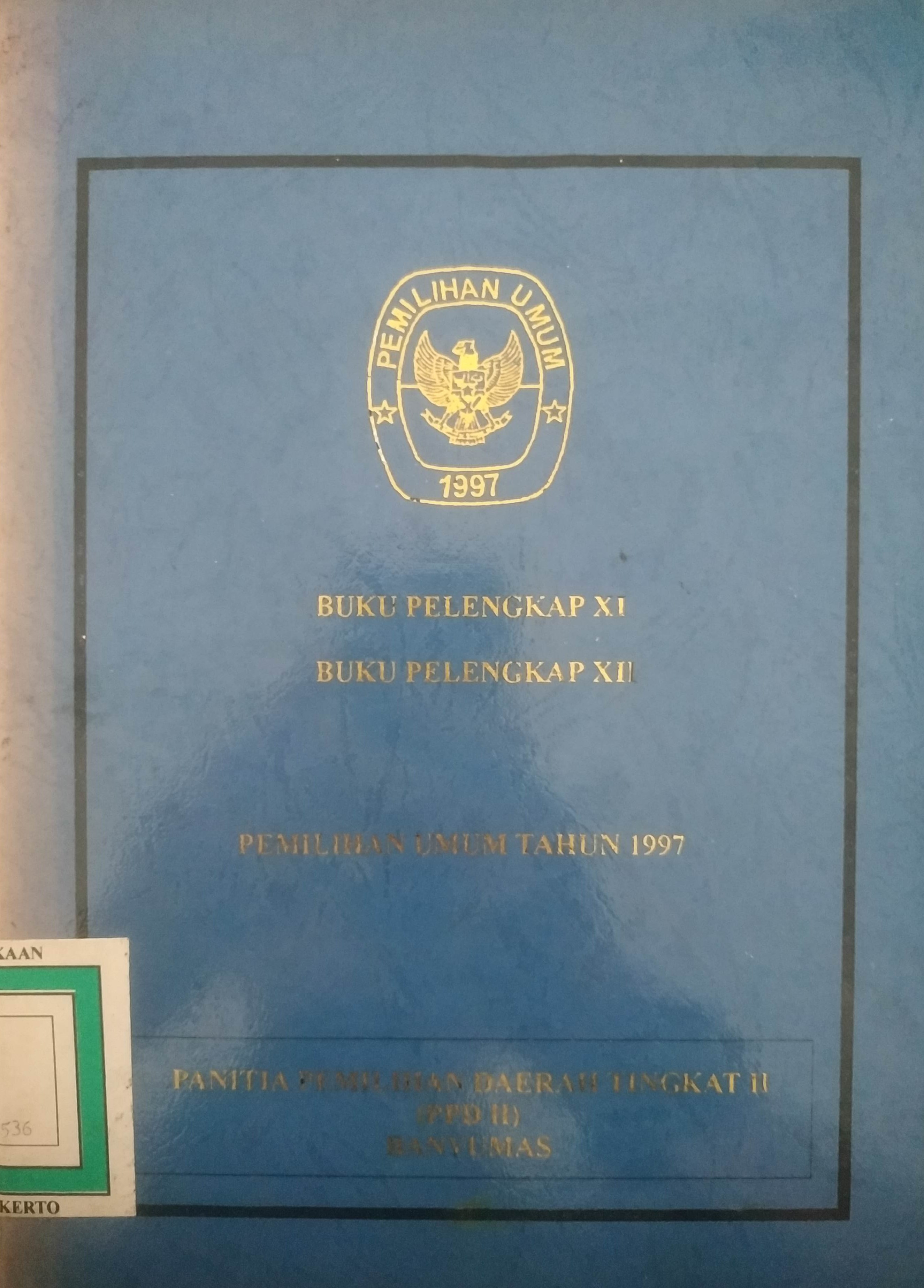 Cover Buku Pelengkap XI dan XII Pemilu th. 1997