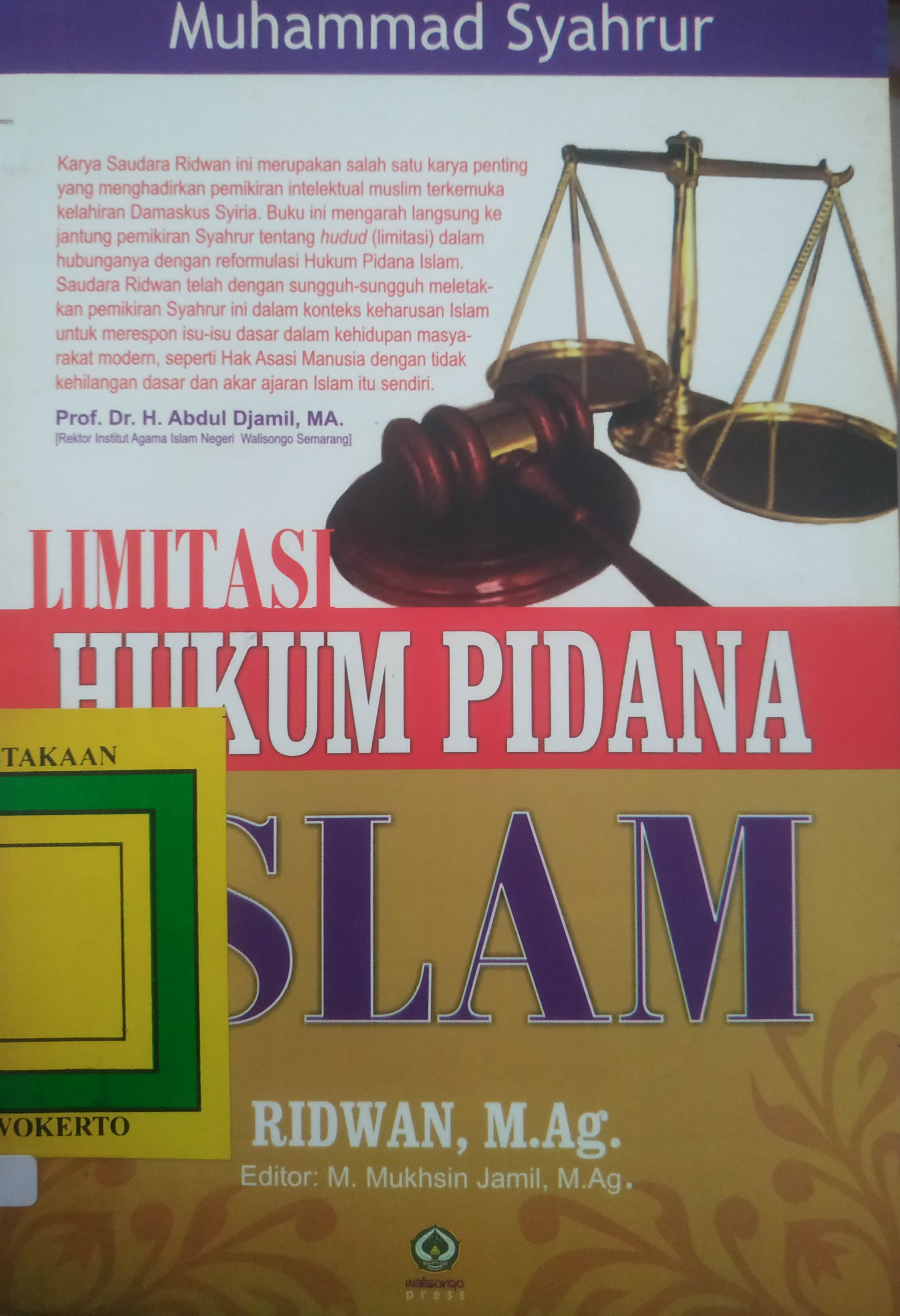 Cover Limitasi Hukum Pidana Islam