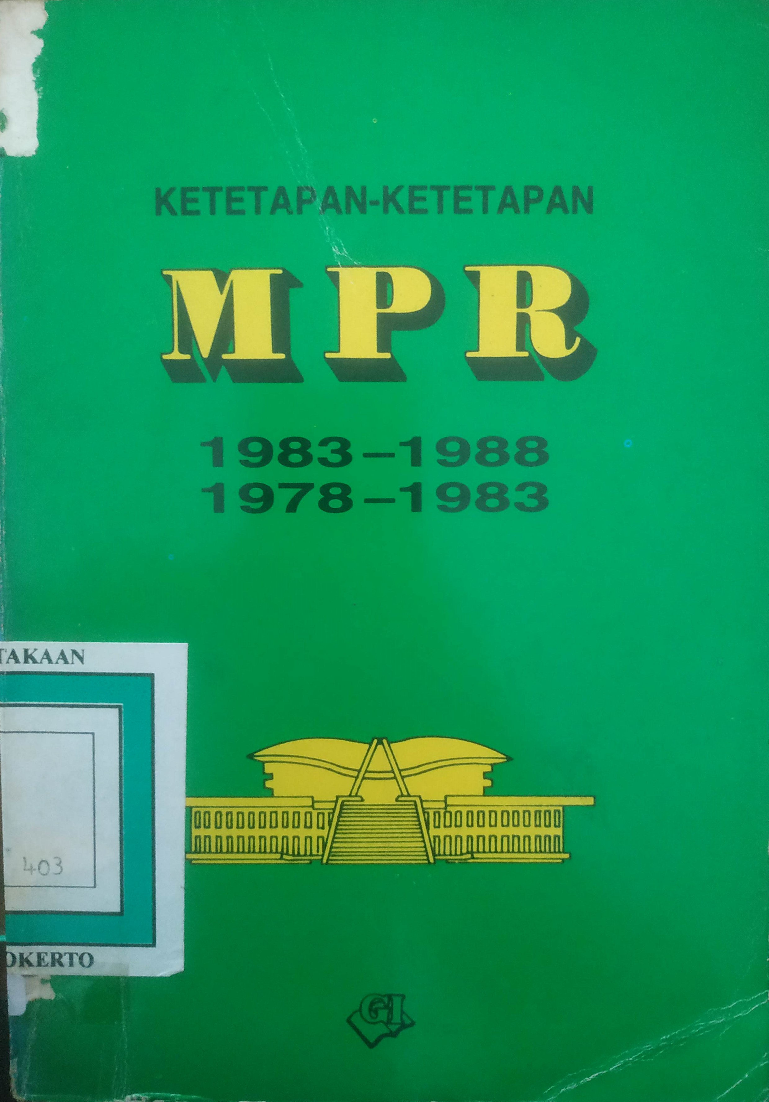 Cover Ketetapan MPR 1978-1988