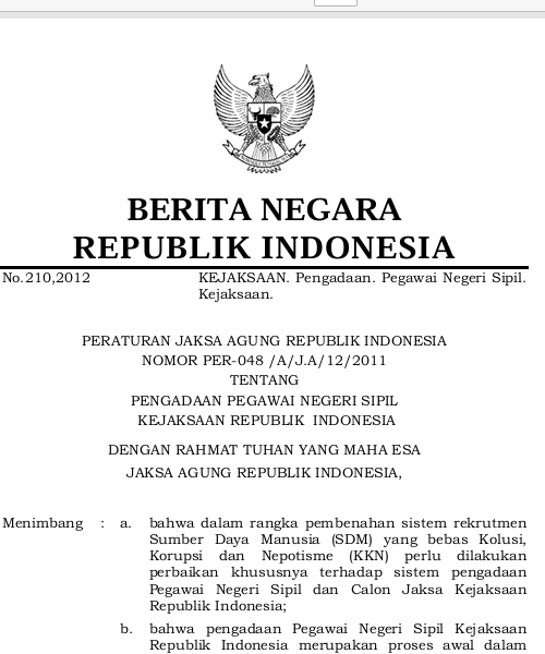 Cover PENGADAAN PEGAWAI NEGERI SIPIL KEJAKSAAN REPUBLIK INDONESIA