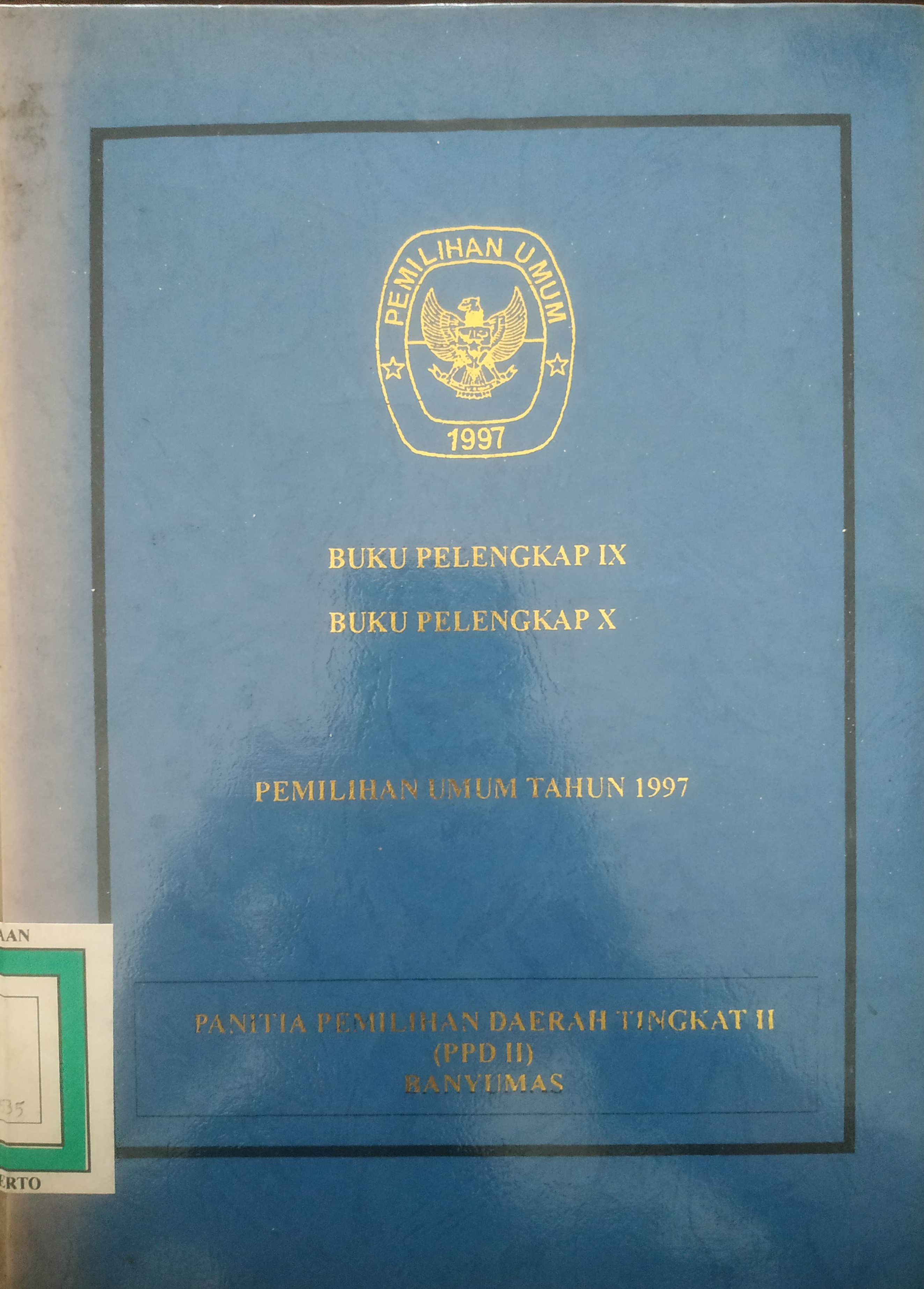 Cover Buku Pelengkap IX dan X Pemilu th. 1997