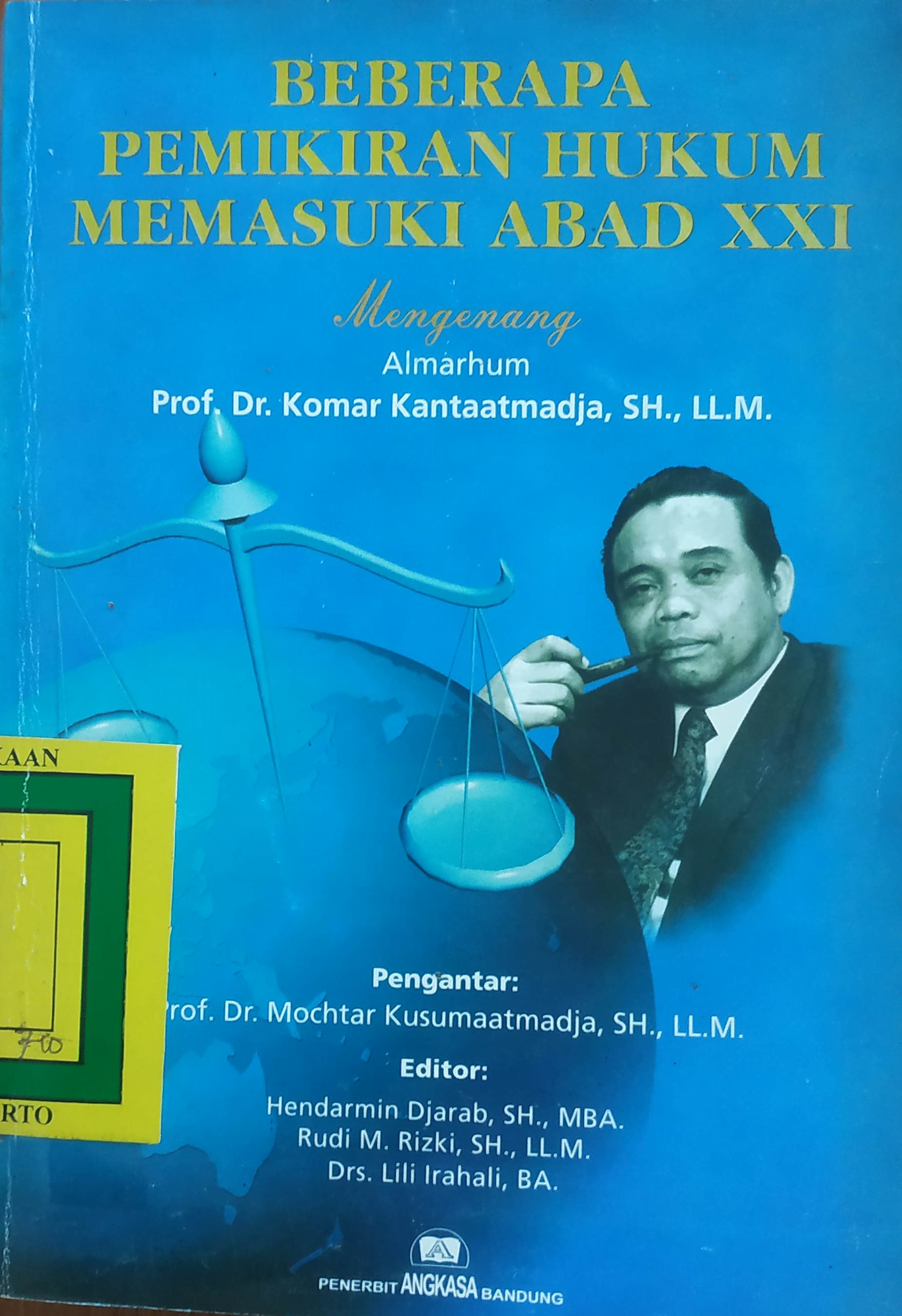 Cover Beberapa Pemikiran Hukum Memasuki Abad XXI
