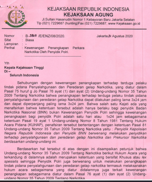Cover KEWENANGAN PENANGKAPAN PERKARA NARKOTIKA OLEH PENYIDIK POLRI