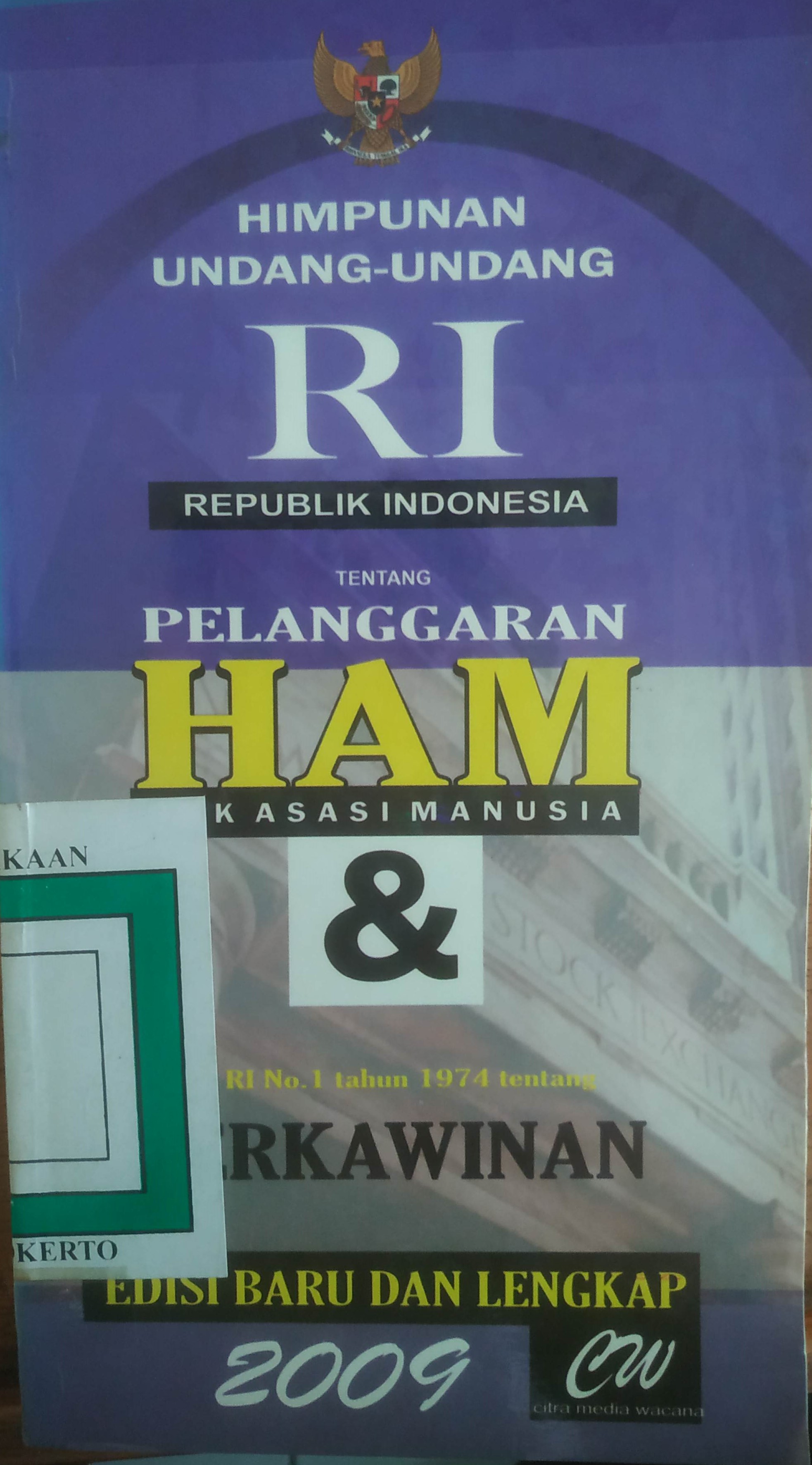 Cover Himpunan UURI tentang Pelanggaran HAM dan UURI No.1 Tahun 1974 tentang Perkawinan