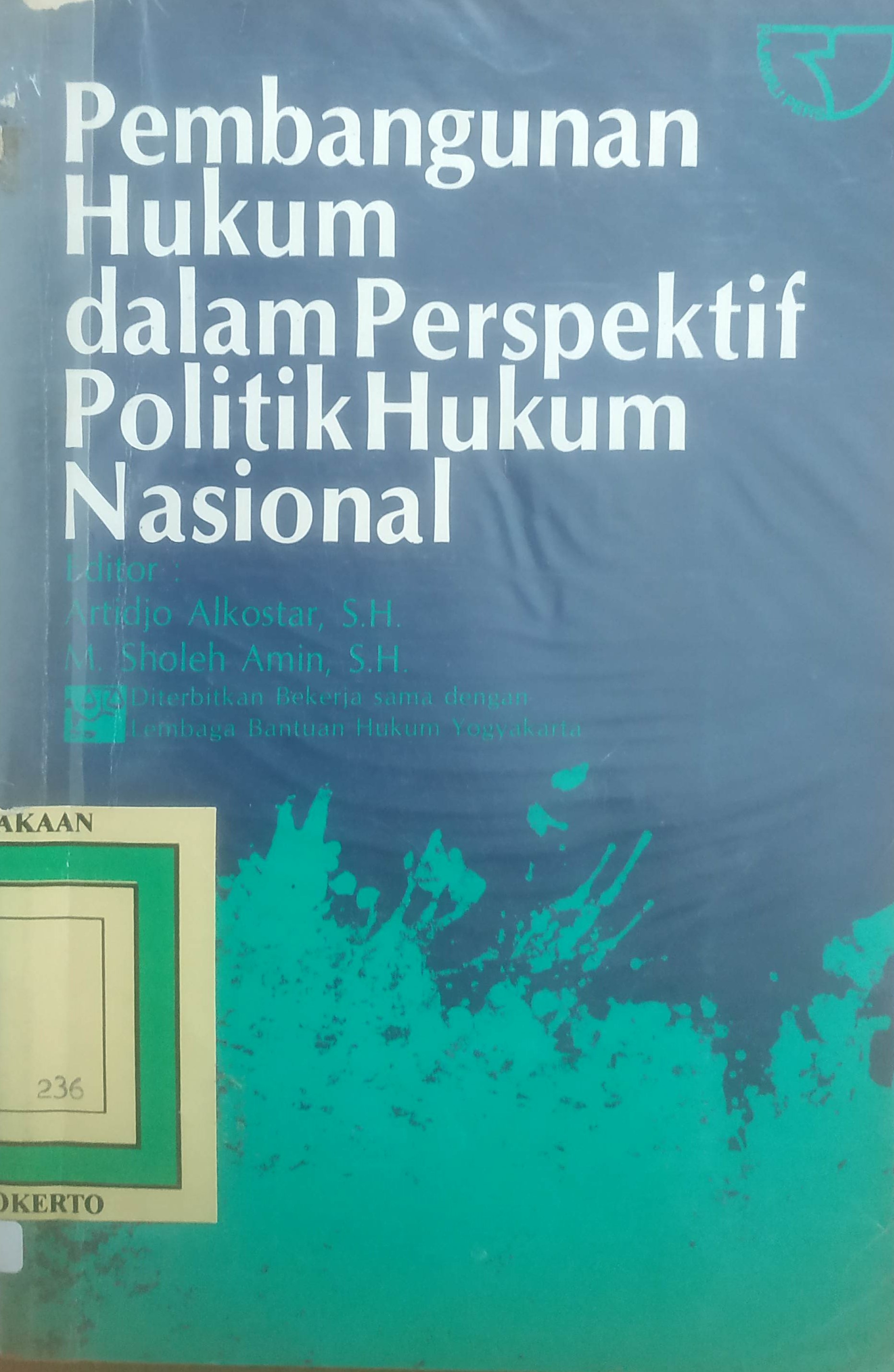 Cover Pembangunan Hukum dalam Perspektif politik hukum Nasional