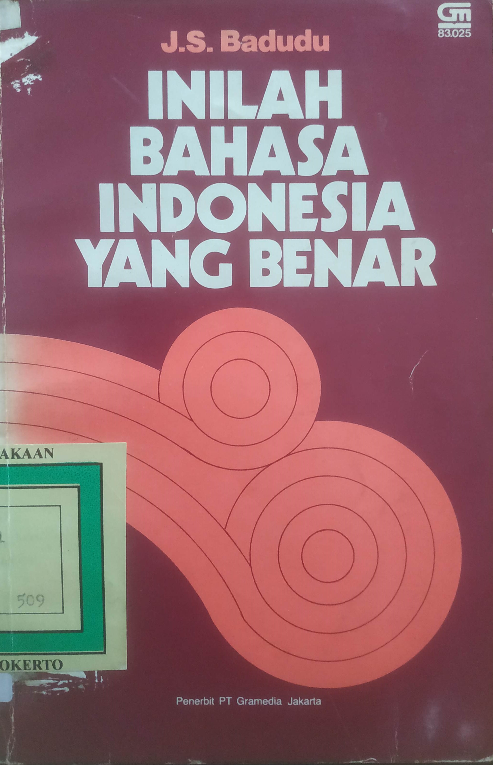 Cover Inilah Bahasa Indonesia yang benar