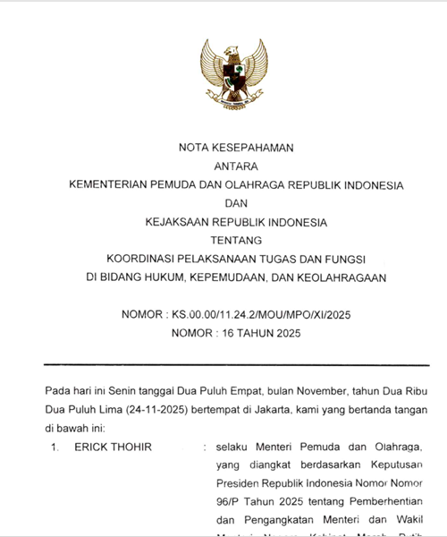 Cover KOORDINASI PELAKSANAAN TUGAS DAN FUNGSI DI BIDANG HUKUM, KEPEMUDAAN, DAN KEOLAHRAGAAN