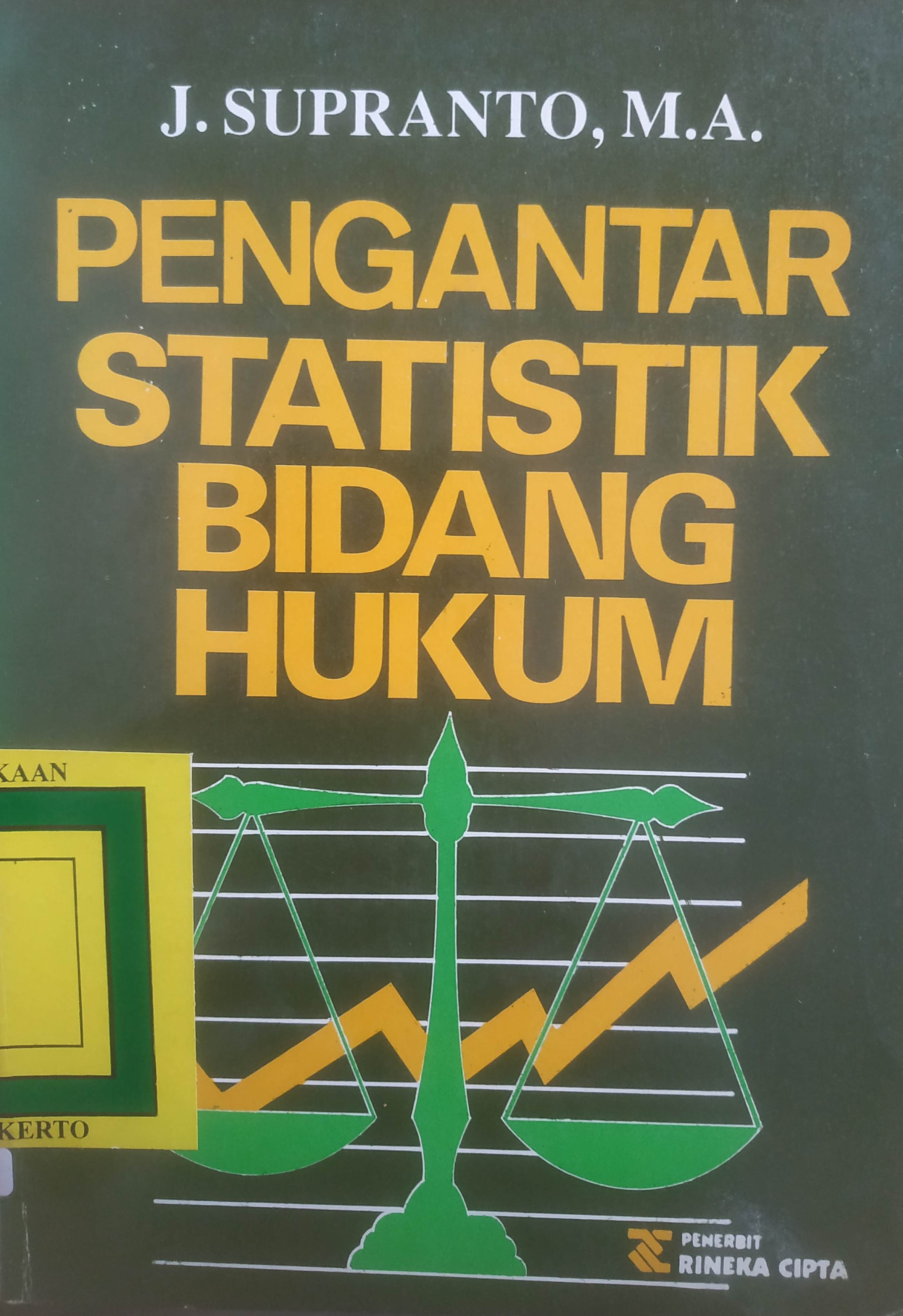 Cover Pengantar Statistik bidang Hukum