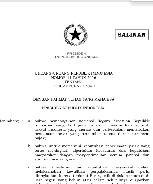 Cover Pengampunan Pajak